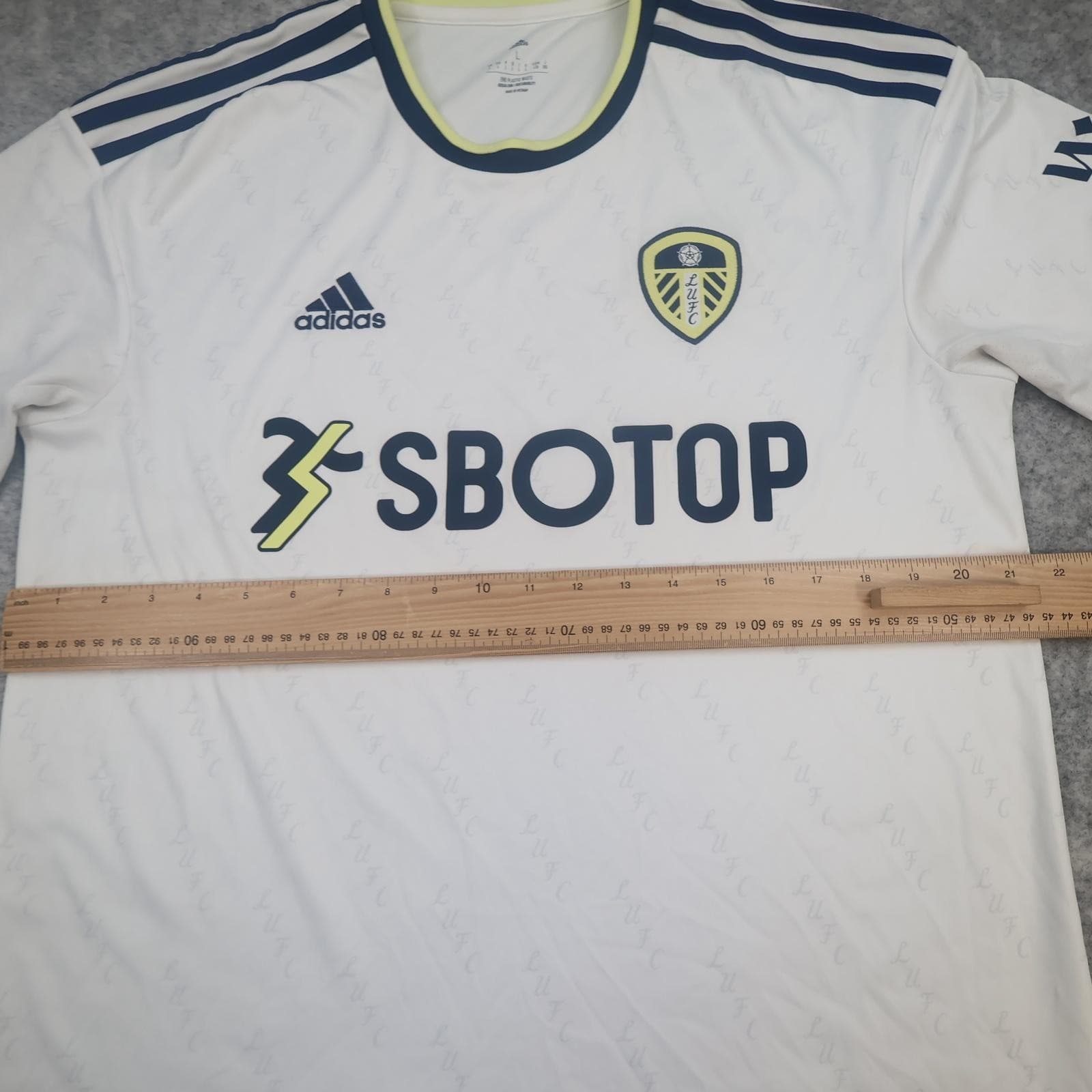 Leeds United Shirt Mens Large White Home 2022 2023 EPL Football Adidas SBOTOP photo 9