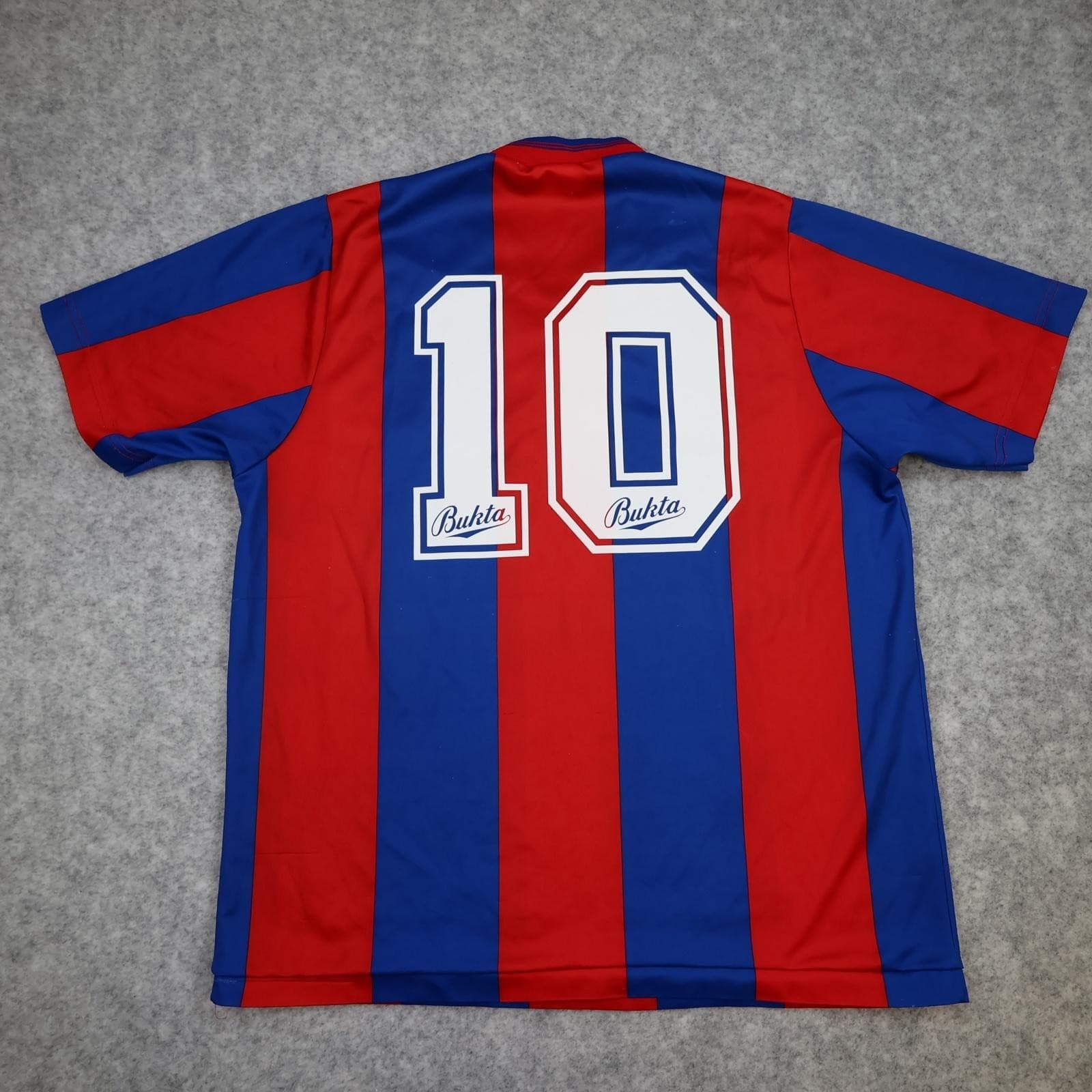 Vintage Crystal Palace Shirt Mens Large Home Red Blue 1989 1990 Bukta Virgin 80s photo 2