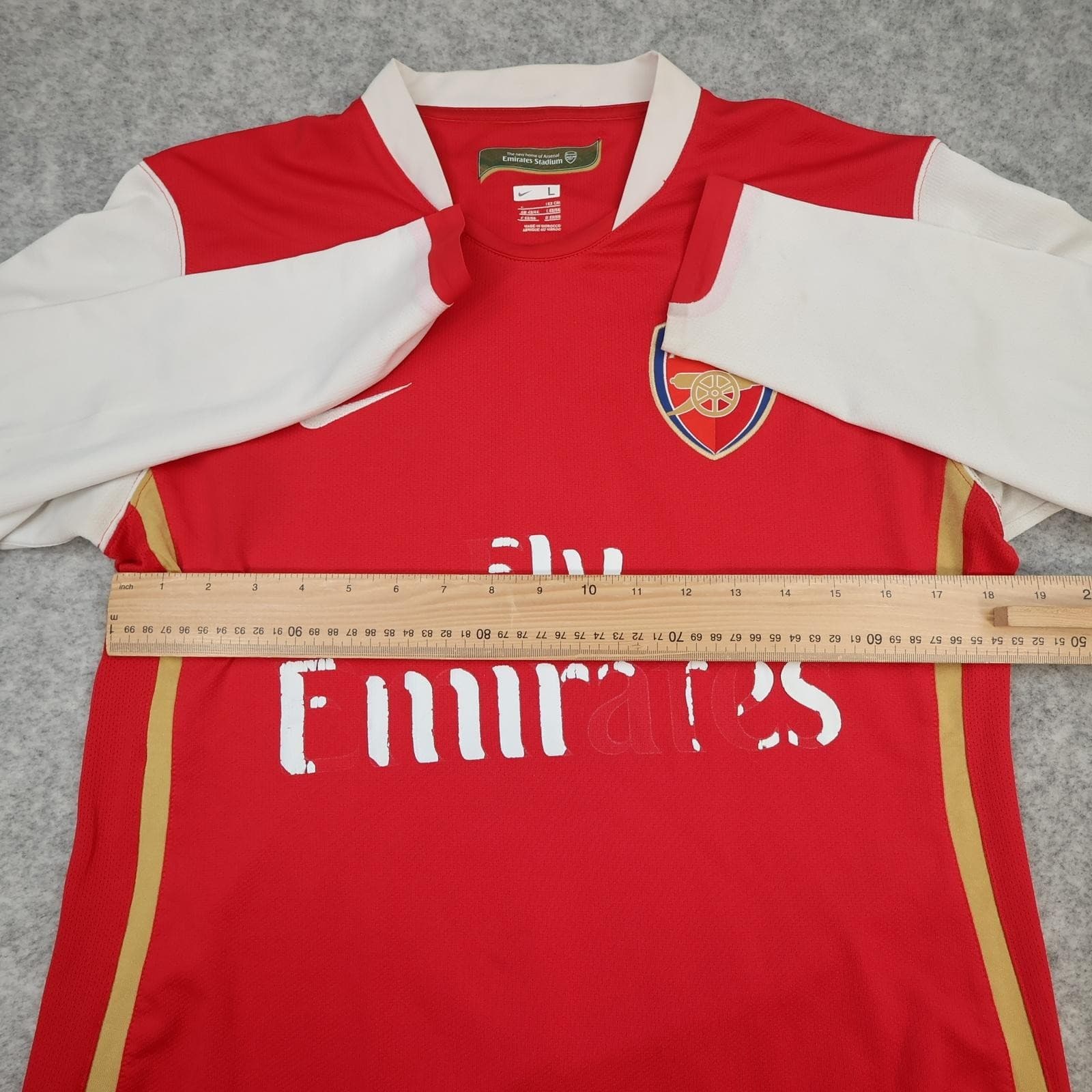 Arsenal Shirt Mens Large Red Home Long Sleeve 2006 2008 Football Nike Sagna 3 photo 13