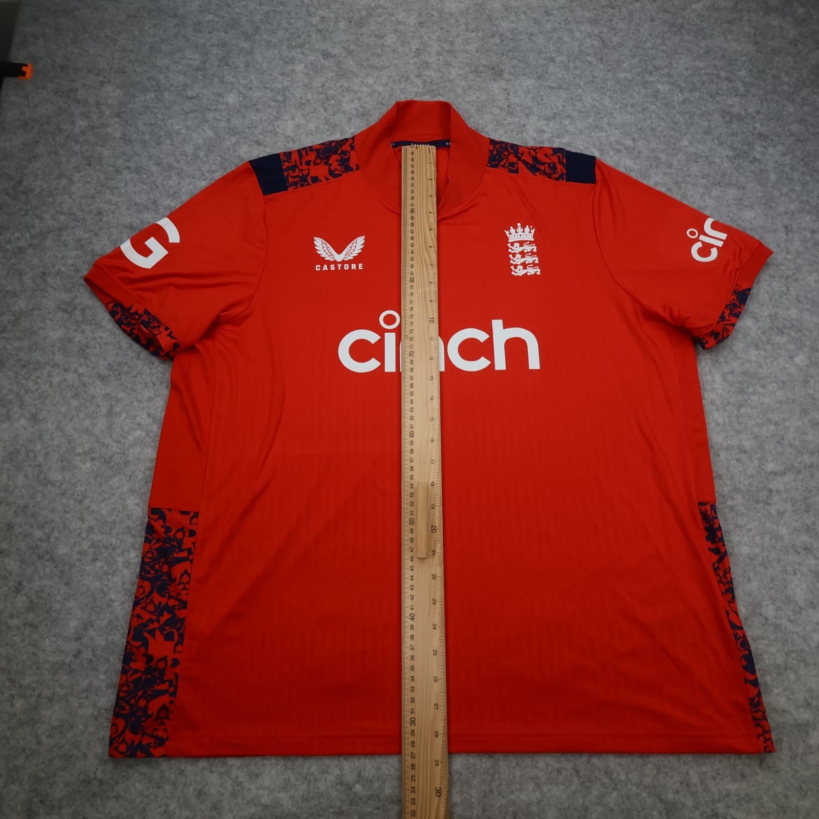 England Cricket Shirt 2XL Red 2024 2025 T20 Cinch Castore Shirt photo 11