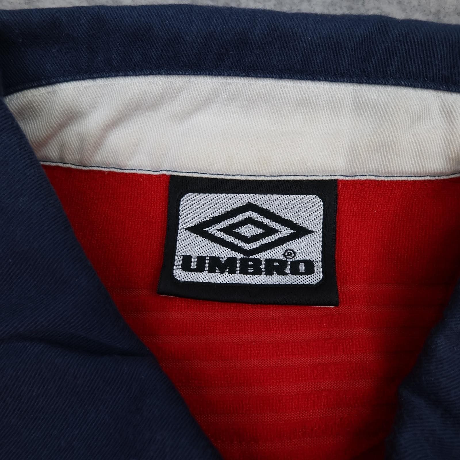 England Away Shirt Mens Large Red 1999 20001 Umbro Soccer Jersey photo 5