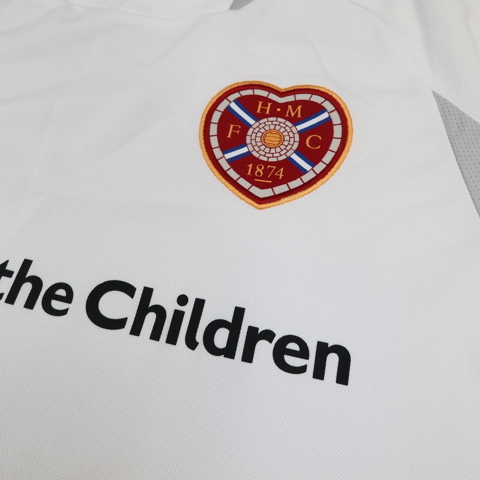 Hearts Shirt Mens Large White Away Long Sleeve Umbro 2018 2019 Soccer Jersey photo 5