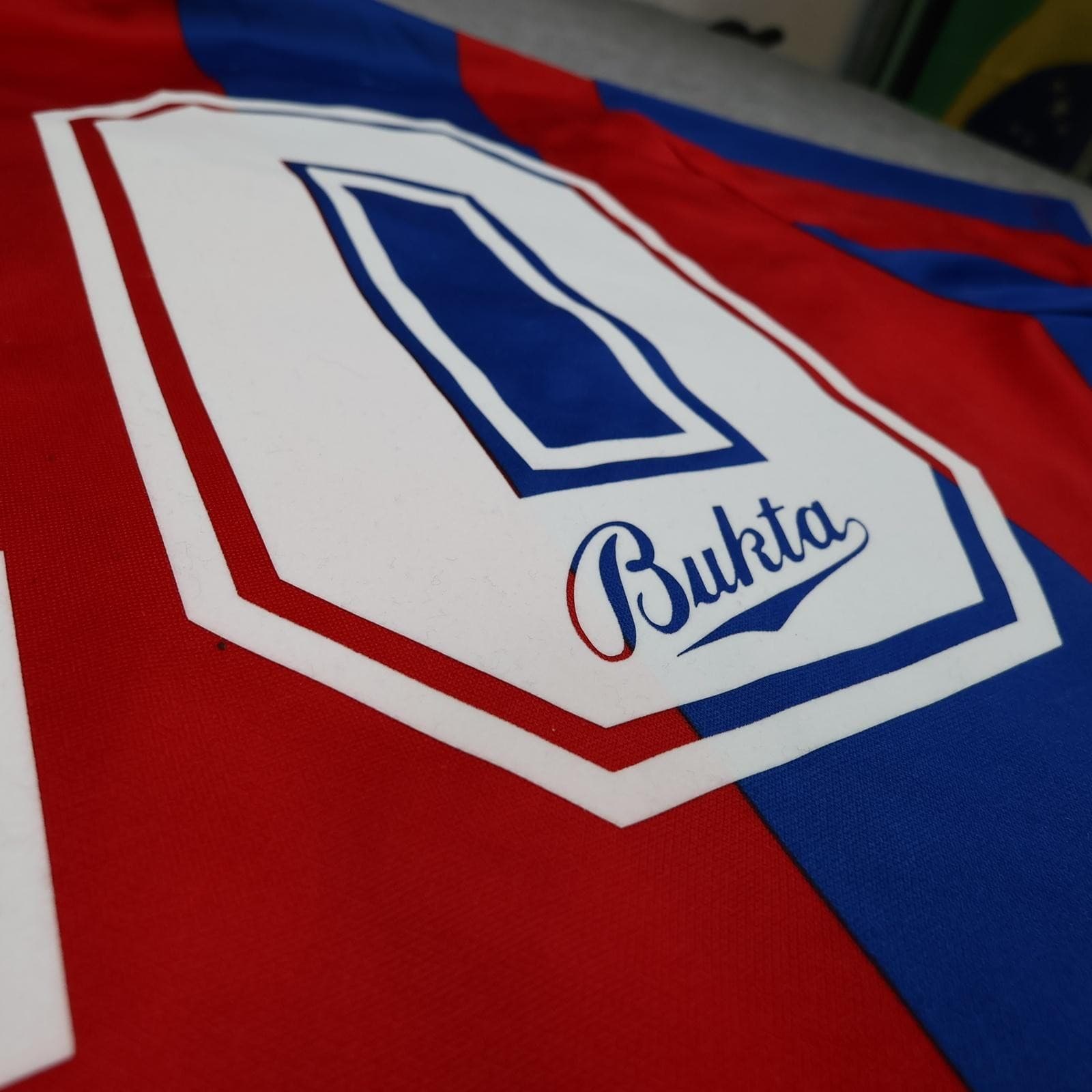 Vintage Crystal Palace Shirt Mens Large Home Red Blue 1989 1990 Bukta Virgin 80s photo 21