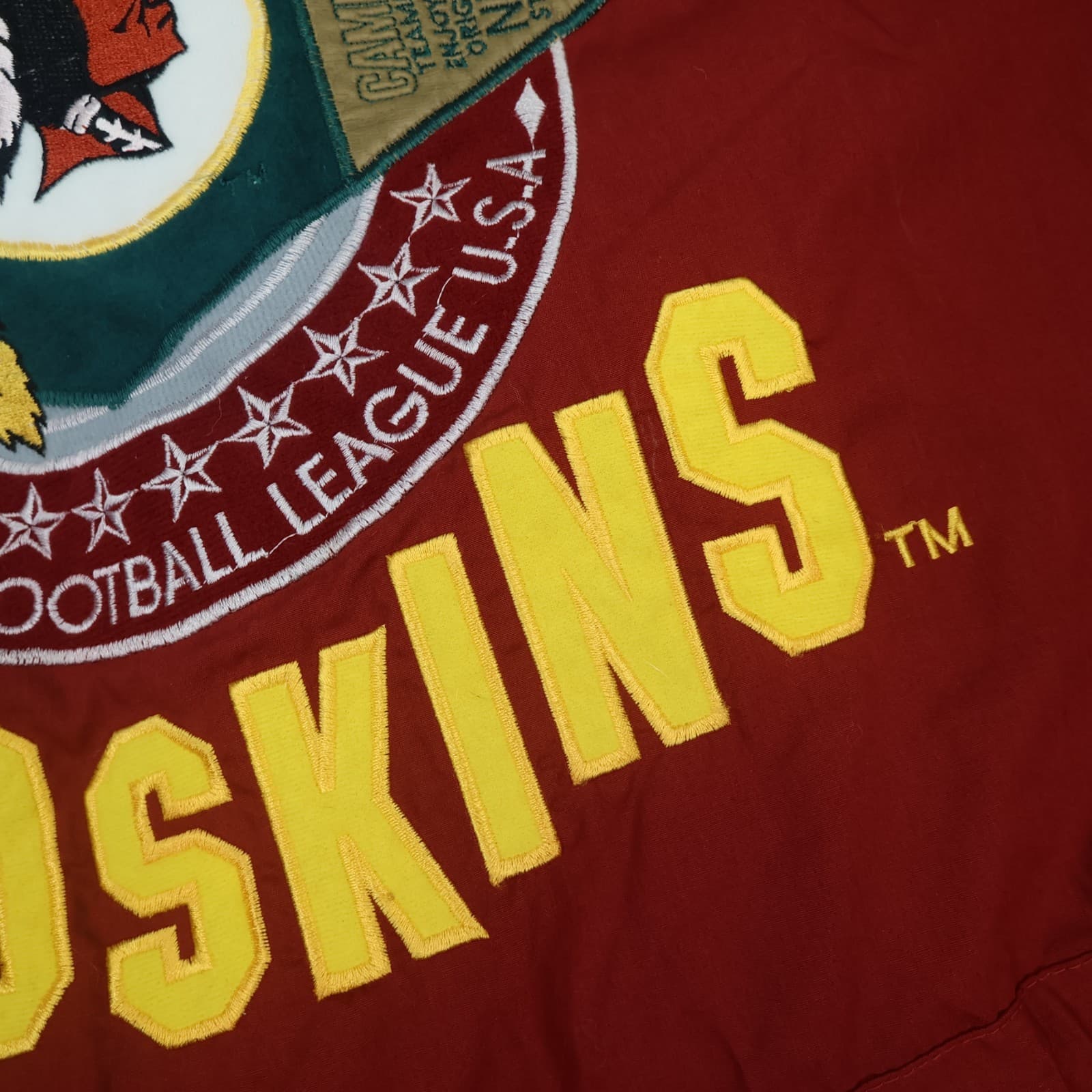 Vintage Washington Redskins Jacket Medium Hooded NFL Campri Team Line 90's Long photo 14
