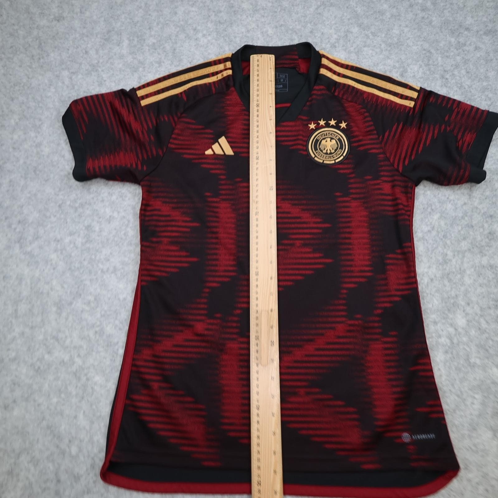 Germany Away Shirt Mens Medium Black Red 2022 2023 Football Adidas DFB Jersey photo 10
