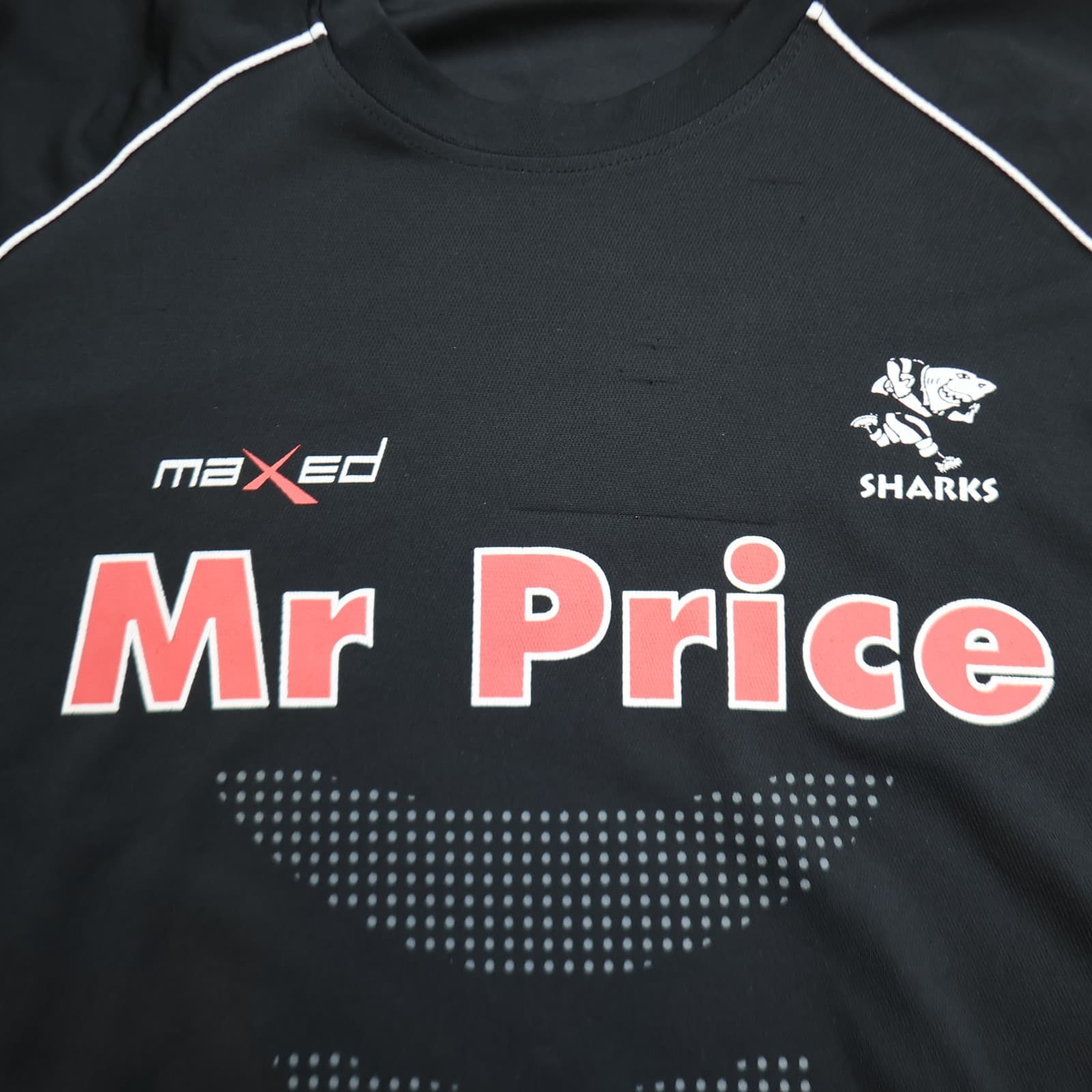 Sharks Rugby Shirt Large Black Away Jersey 2013 Maxed Jersey Medium photo 3