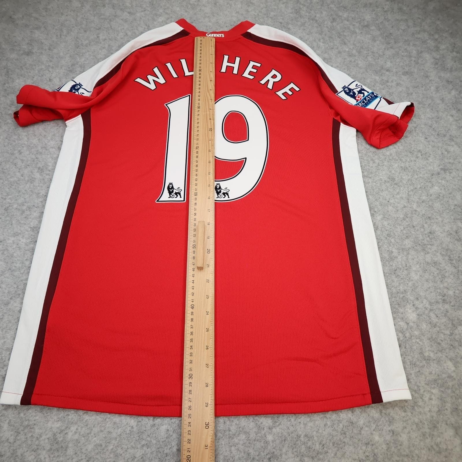 Arsenal Shirt Mens Large Red Home 2008 2010 Nike Wilshere 19 Soccer Jersey photo 14