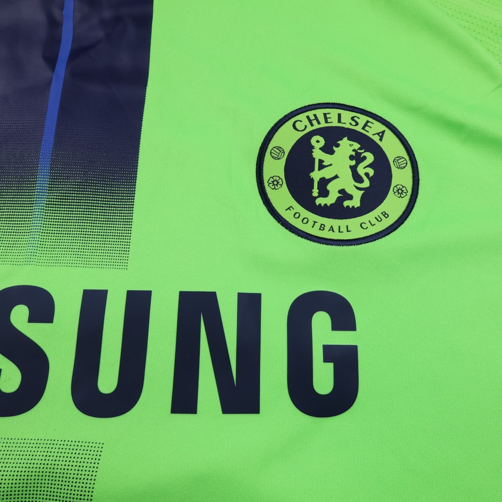Chelsea Shirt 2XL Green Third Kit 2010 2011 Adidas Soccer Jersey Frank Lampard photo 5