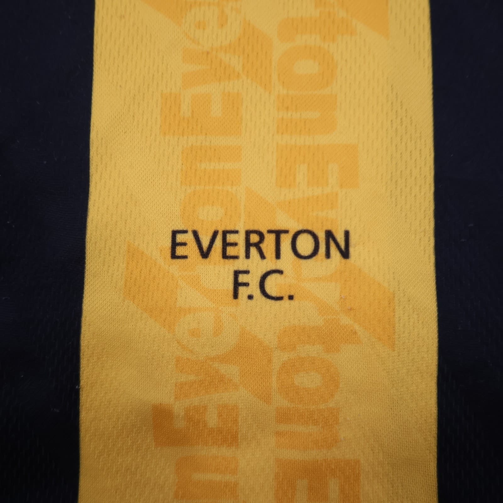 Vintage Everton Shirt Medium Yellow Away Kit 1996 1998 Away Soccer Jersey 3076 photo 4