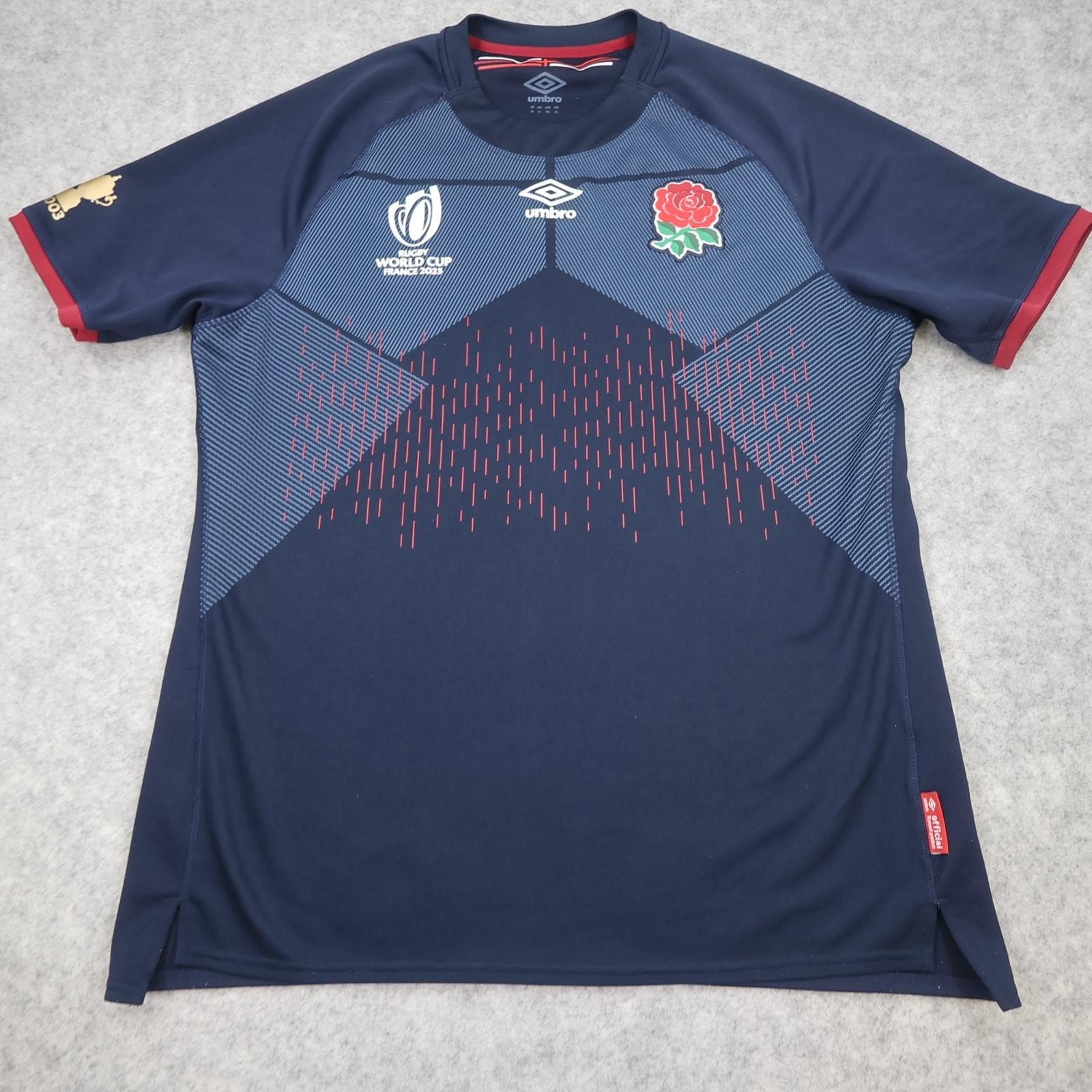 England Rugby World Cup Shirt Mens XL Navy Rugby Union Umbro 2023 Jersey