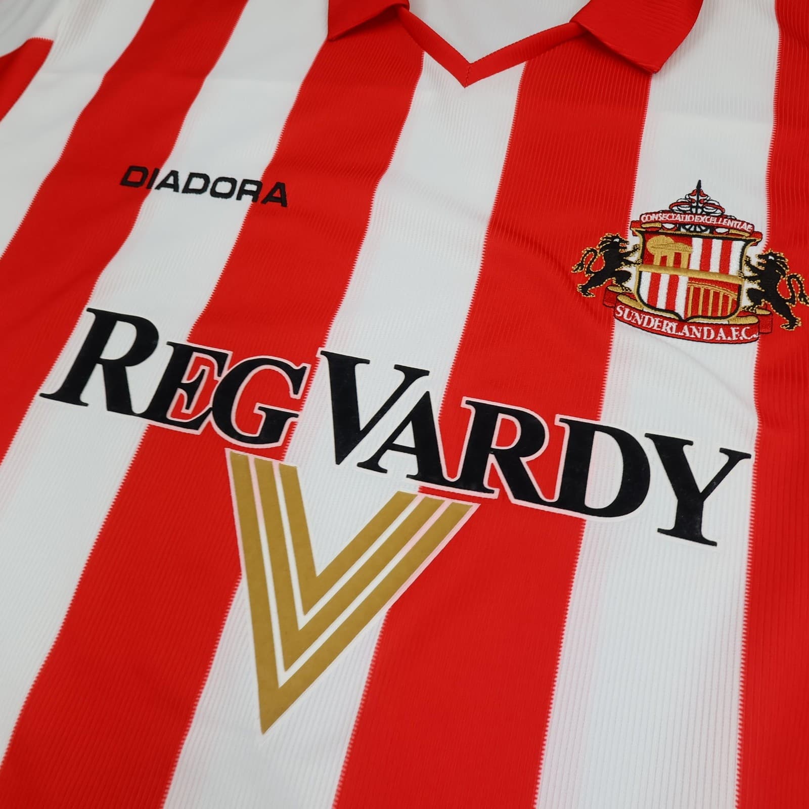 Sunderland Shirt Mens XL Red Home 2004 2005 Diadora Reg Vardy Soccer Jersey photo 3