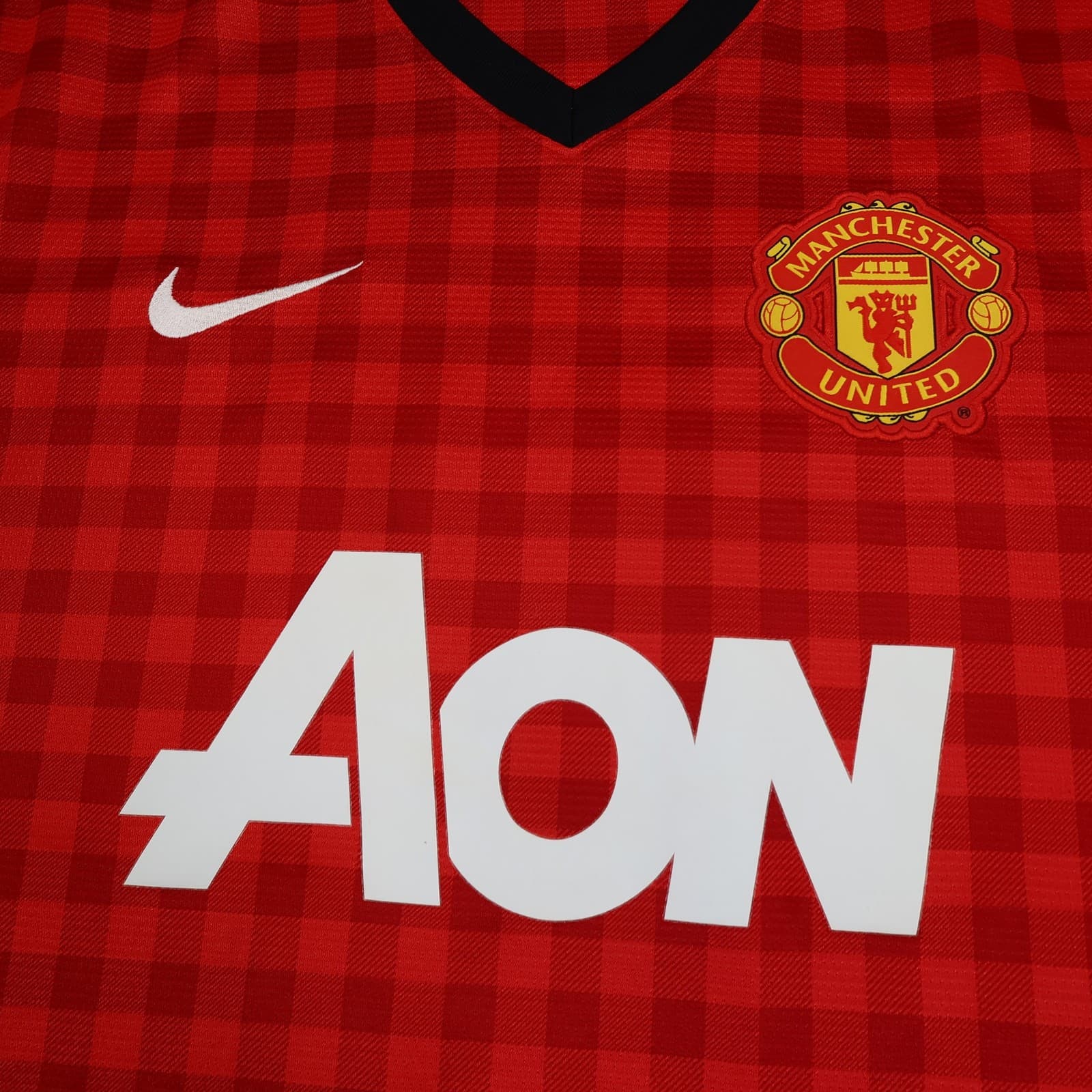 Manchester United Shirt Mens Medium Red Home 2012 2013 Football Nike Vidic 15 photo 3