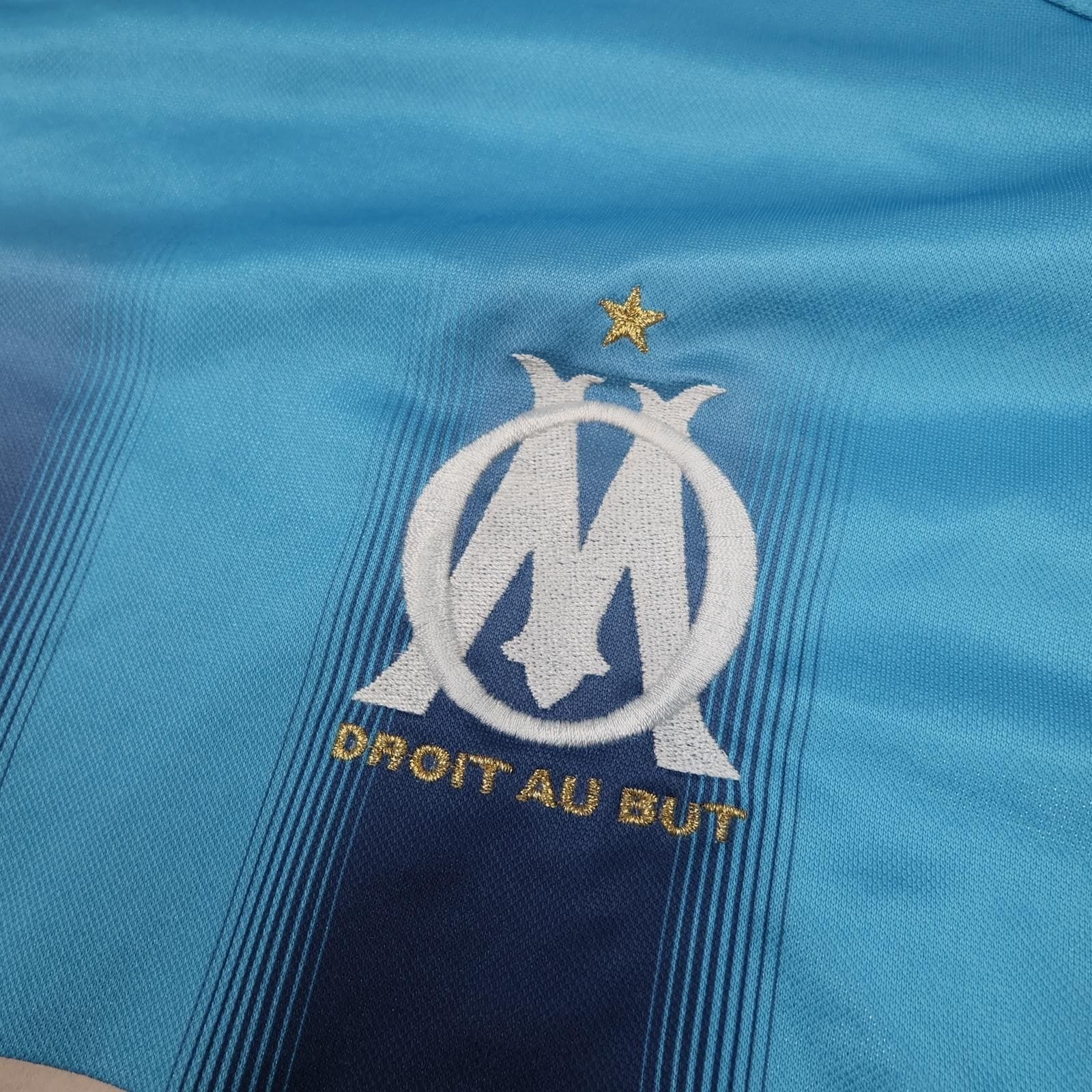 Olympique Marseille Shirt Mens Large Blue Away 2004 2005 Adidas Soccer Jersey photo 6