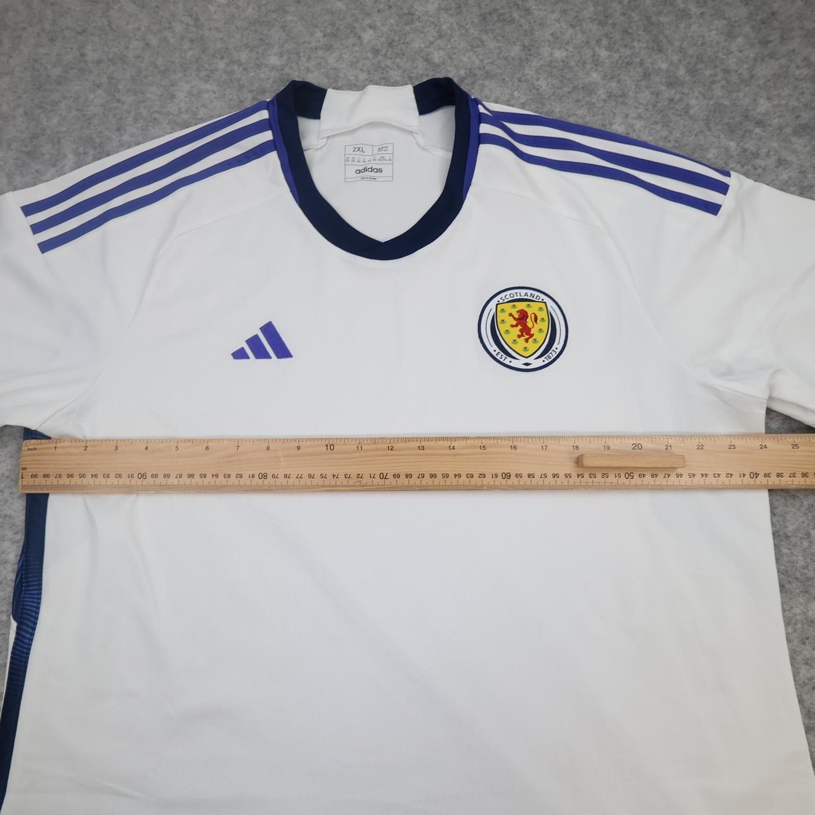 Scotland Shirt Mens 2XL Away 2022 2023 Football Jersey Adidas Slim Fit White photo 8