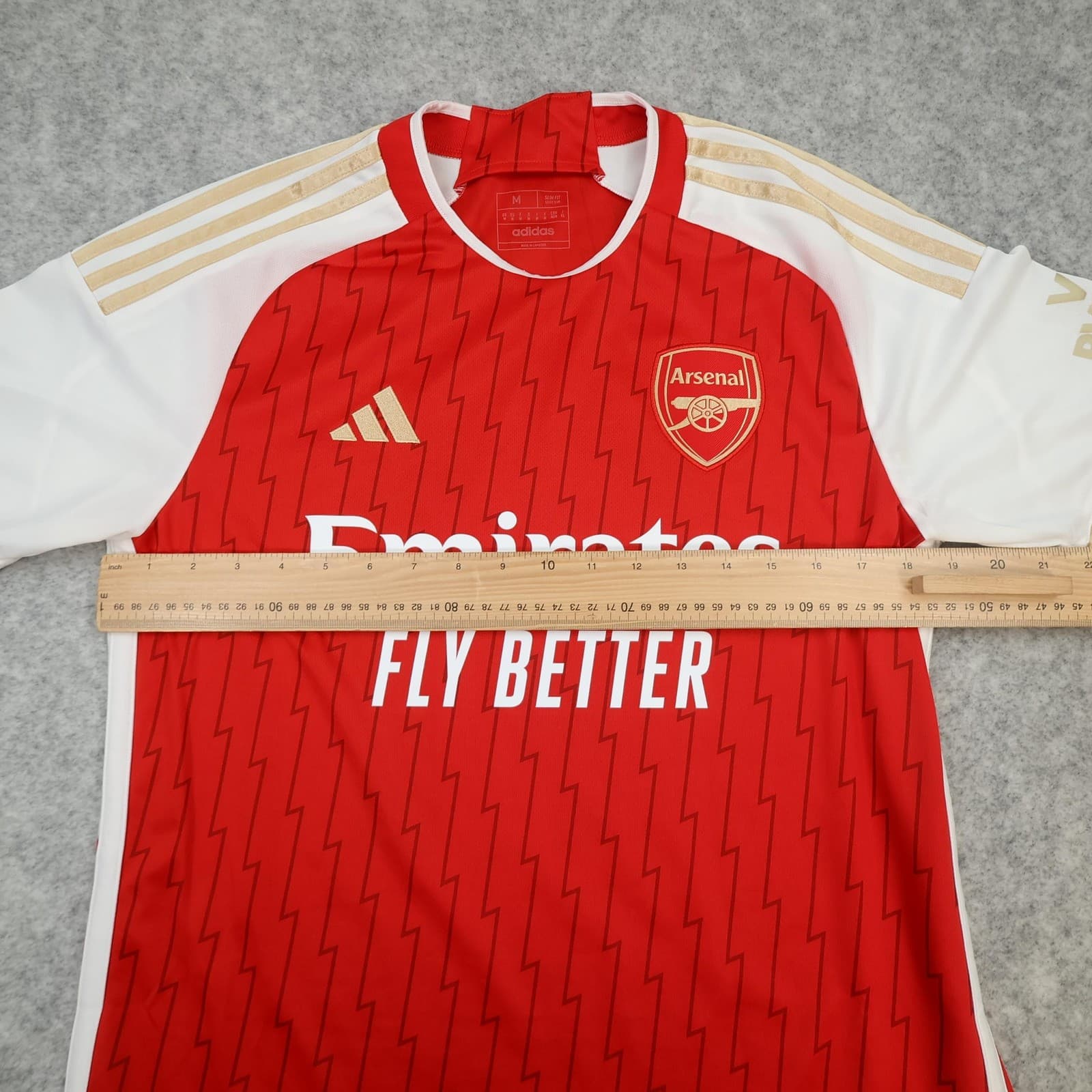 Arsenal Shirt Mens Medium Red Home 2023 2024 Football Adidas Rice 41 Jersey photo 10