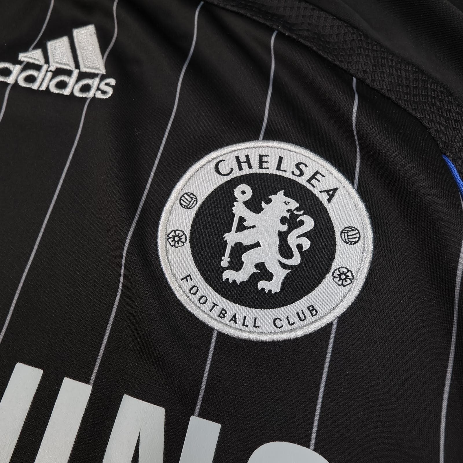 Chelsea Shirt Mens Small Black Third Kit 2006 2007 Adidas Essien 5 Soccer Jersey photo 6