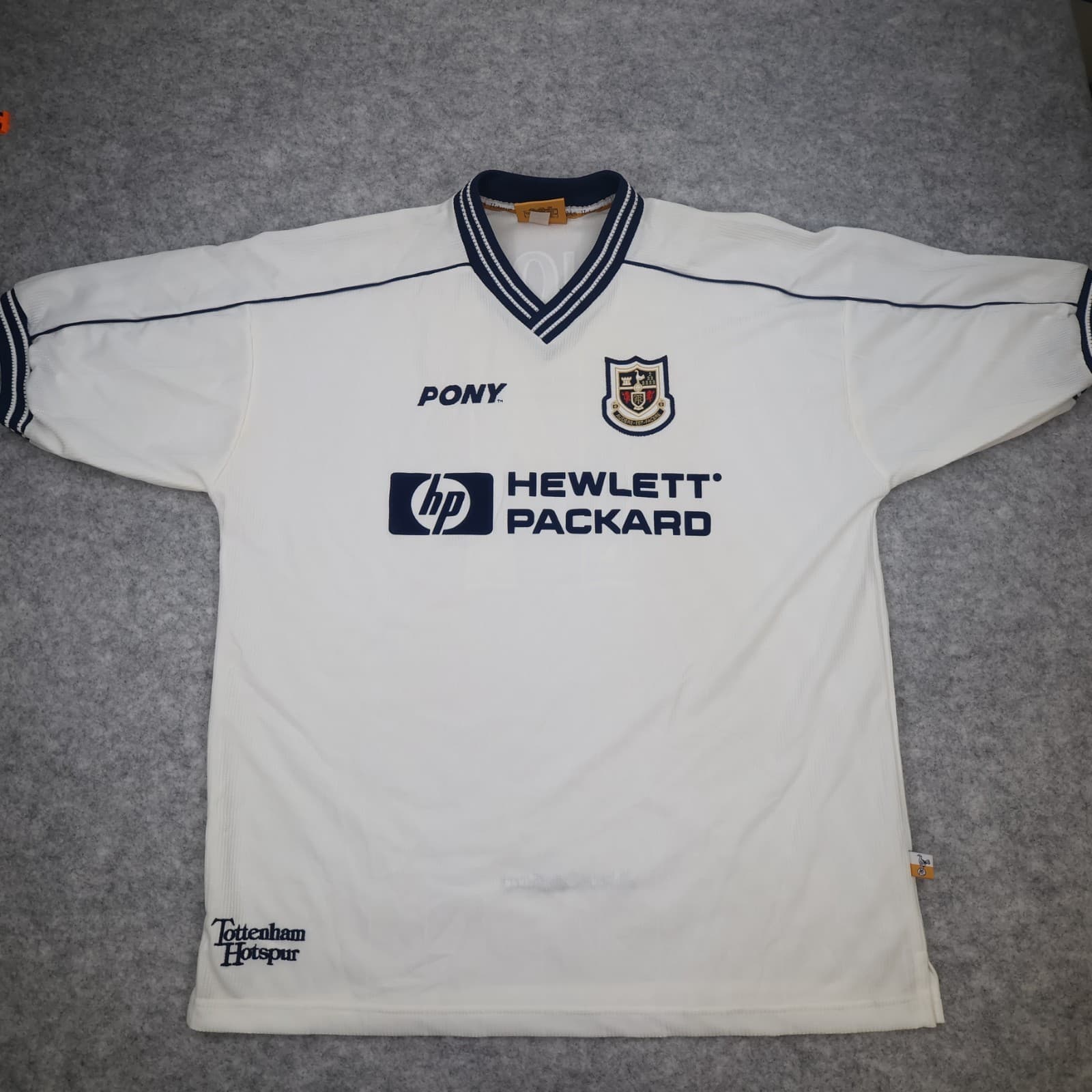 Vintage Tottenham Hotspur Shirt Extra Large White Home 1997 1999 Jersey Ginola photo 2