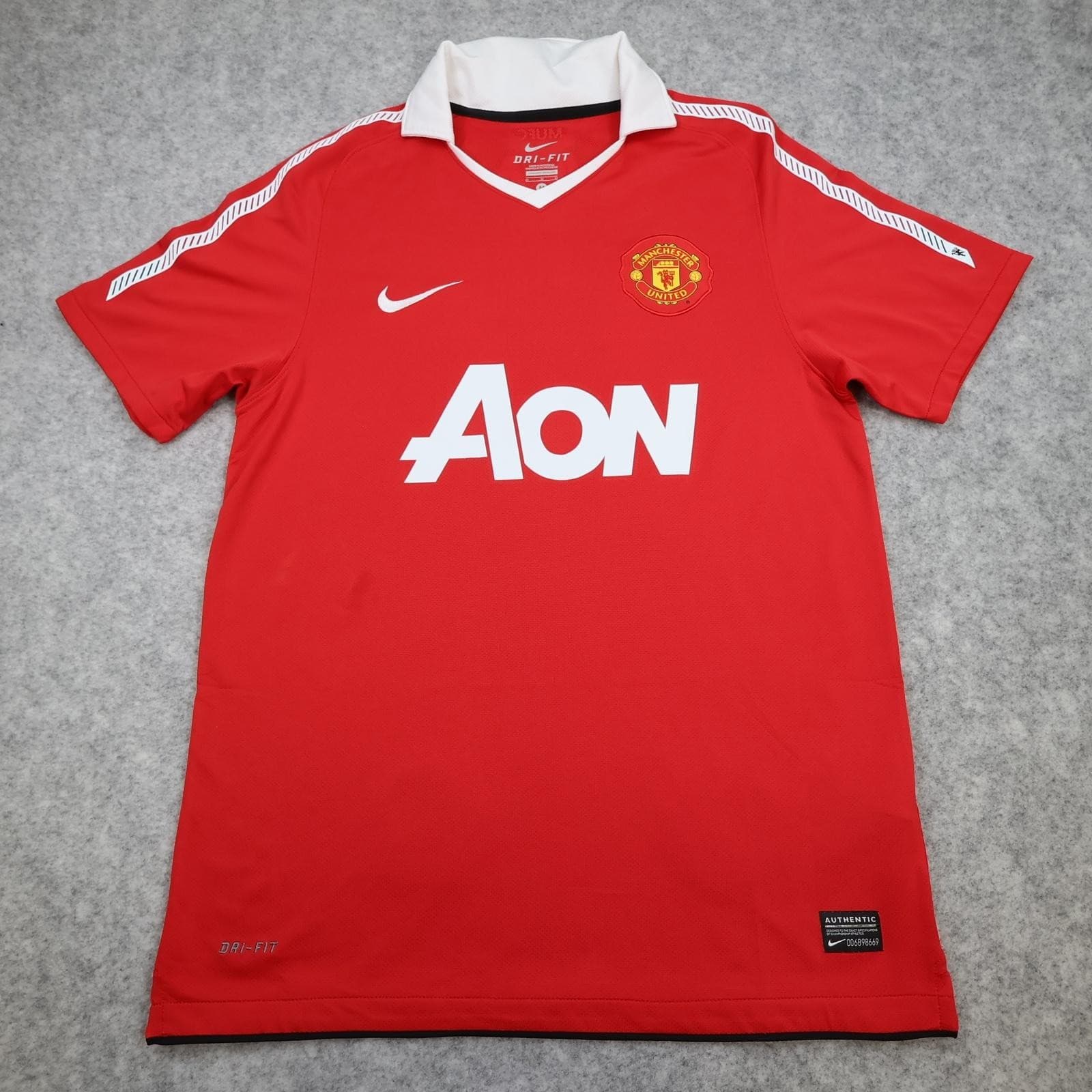 Manchester United Shirt Mens Medium Red Home 2010 2011 EPL Football Nike Nani 17 photo 2