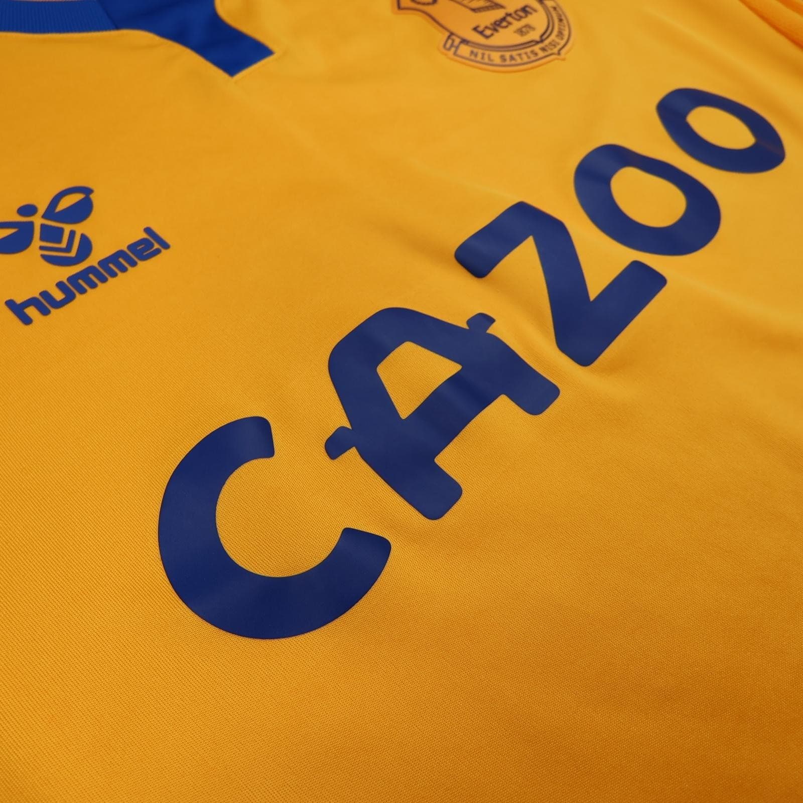 Everton Shirt Mens Medium Yellow Away 2020 2021 Football Hummel Cazoo Jersey photo 7