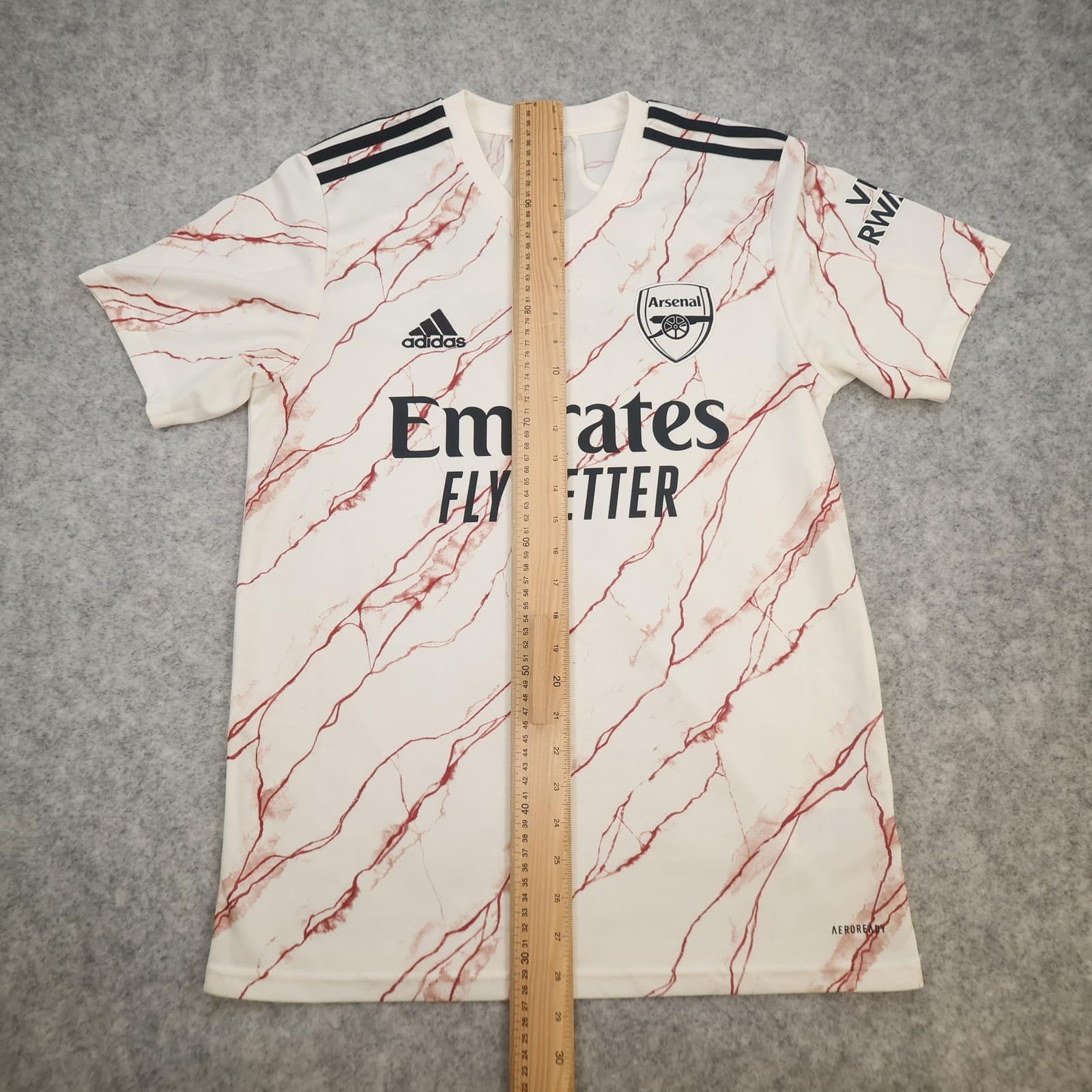Arsenal Away Shirt Mens Medium White 2020 2021 Football Adidas Emirates Saka 7 photo 13