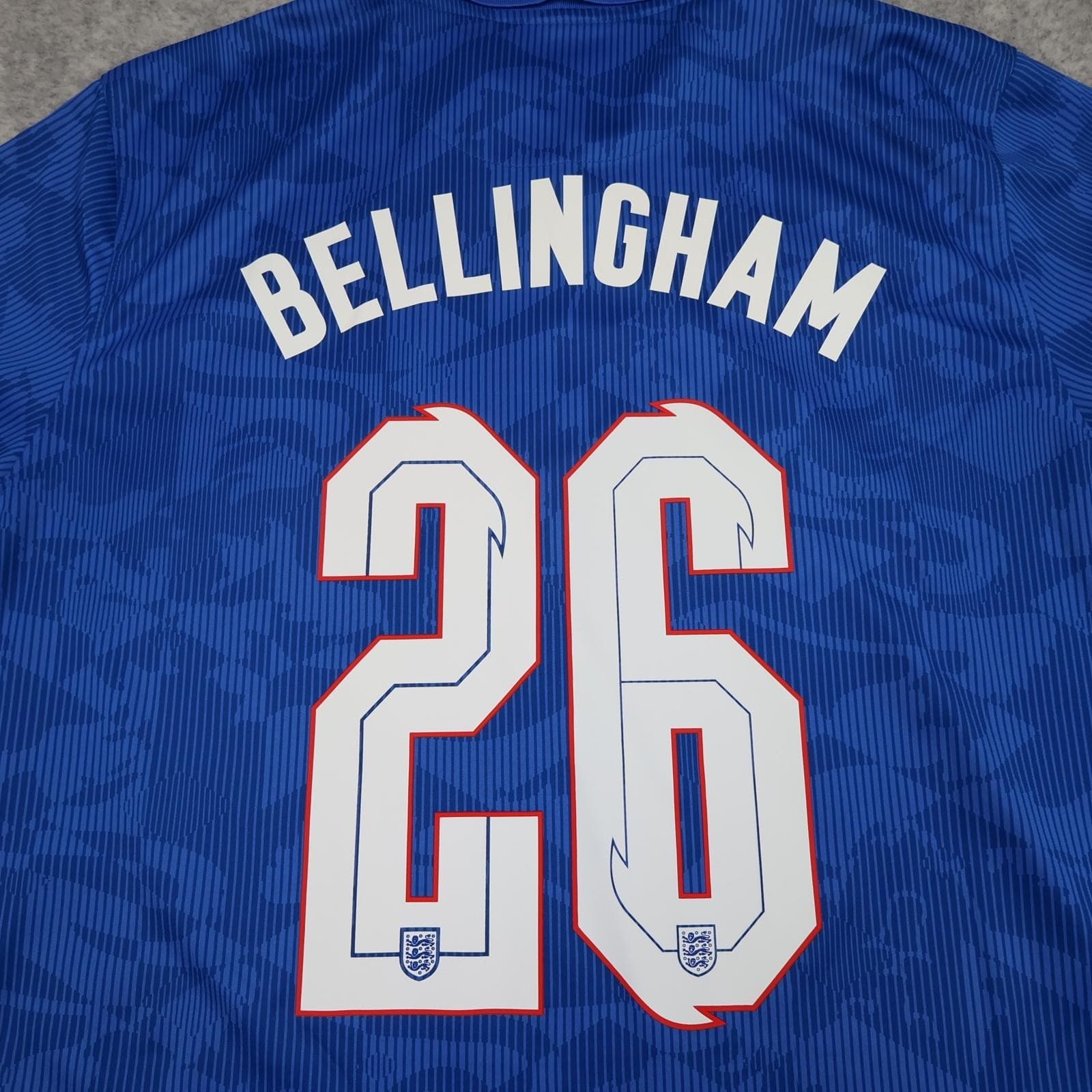 England Away Shirt Mens XL Blue 2020 2021 Football Nike Bellingham 26 Dri Fit photo 3