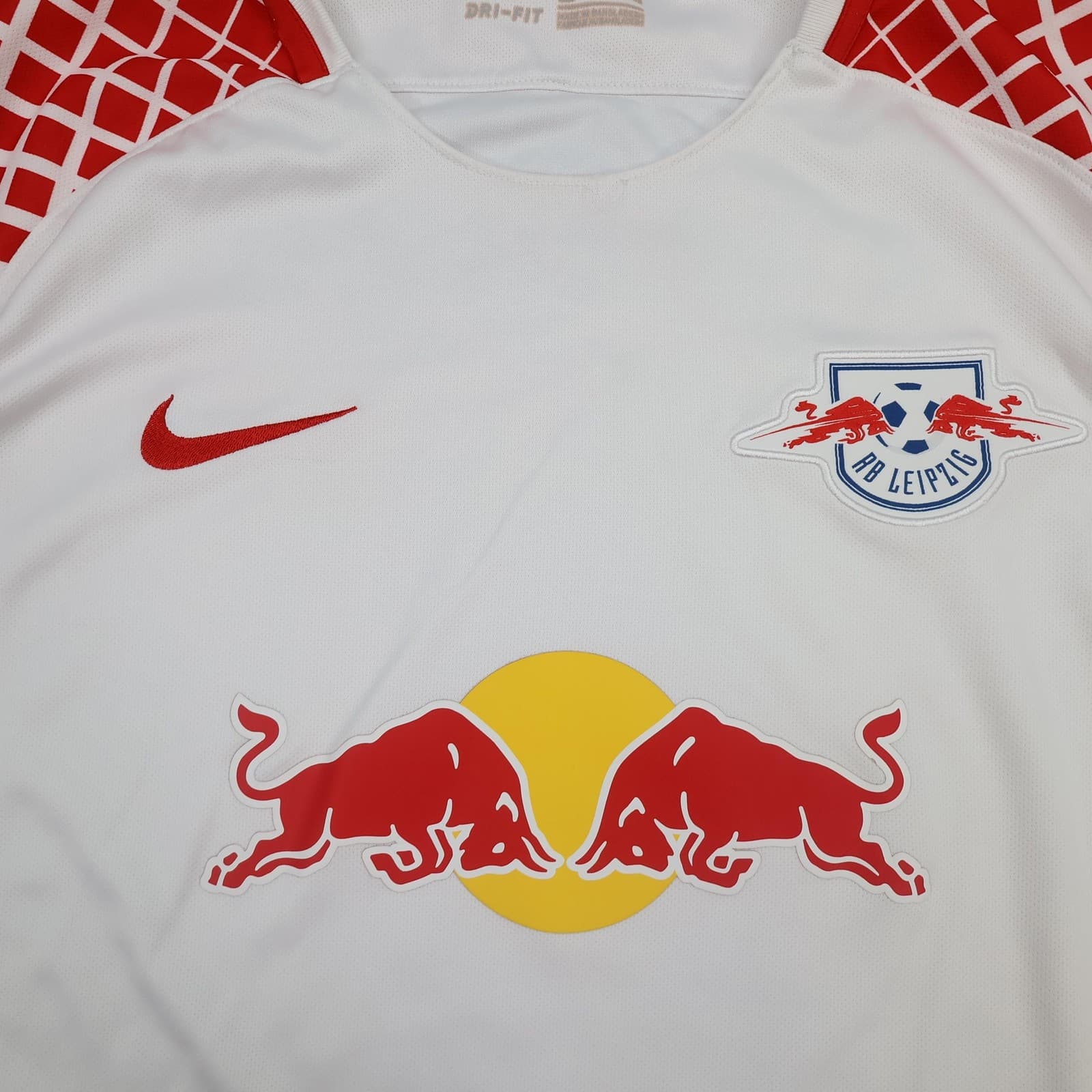 RB Leipzig Shirt Mens XL White Home 2017 2018 Nike Dri Fit Soccer Jersey photo 3