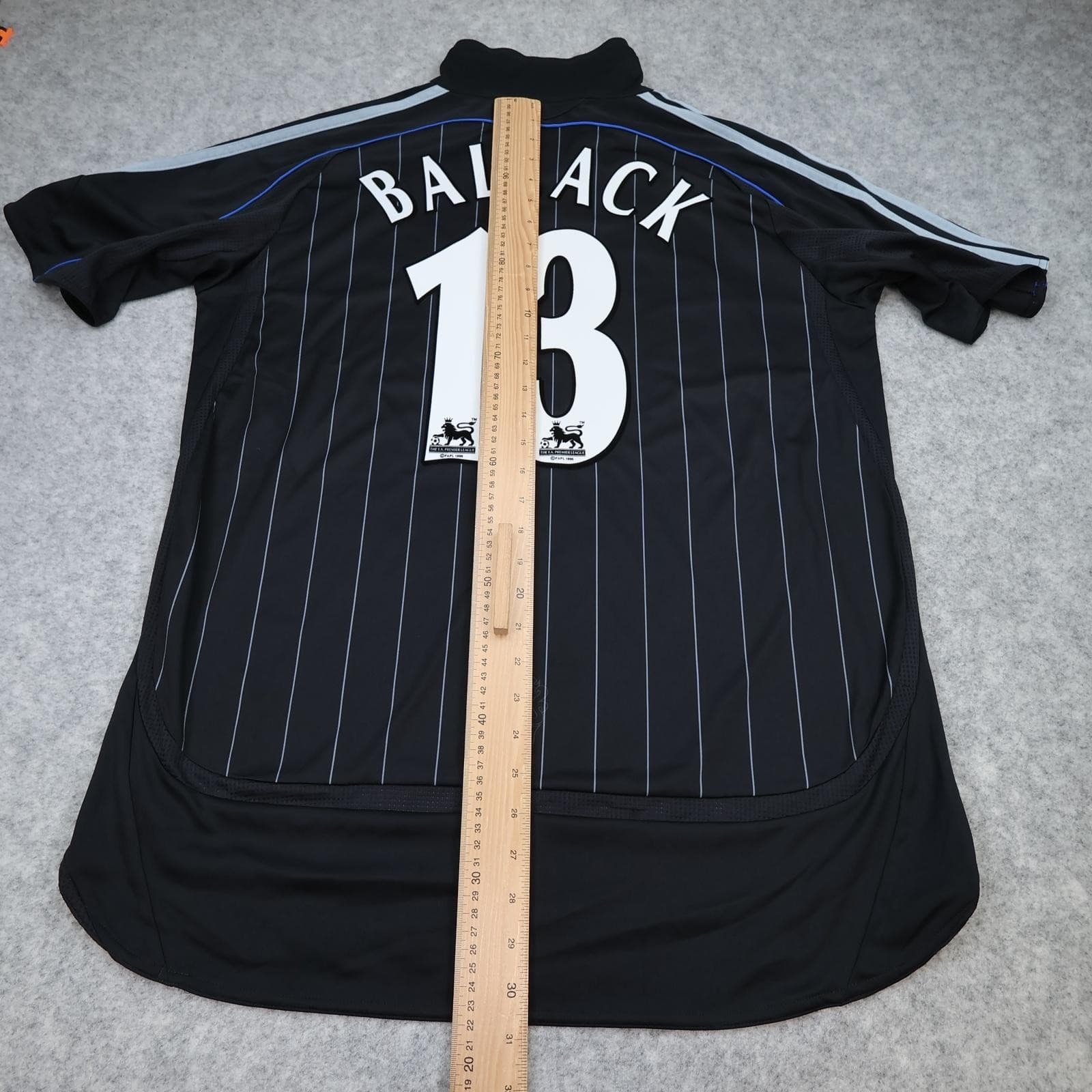 Chelsea Away Shirt Mens Large Away Black 2006 2008 Adidas Ballack Soccer Jersey photo 12
