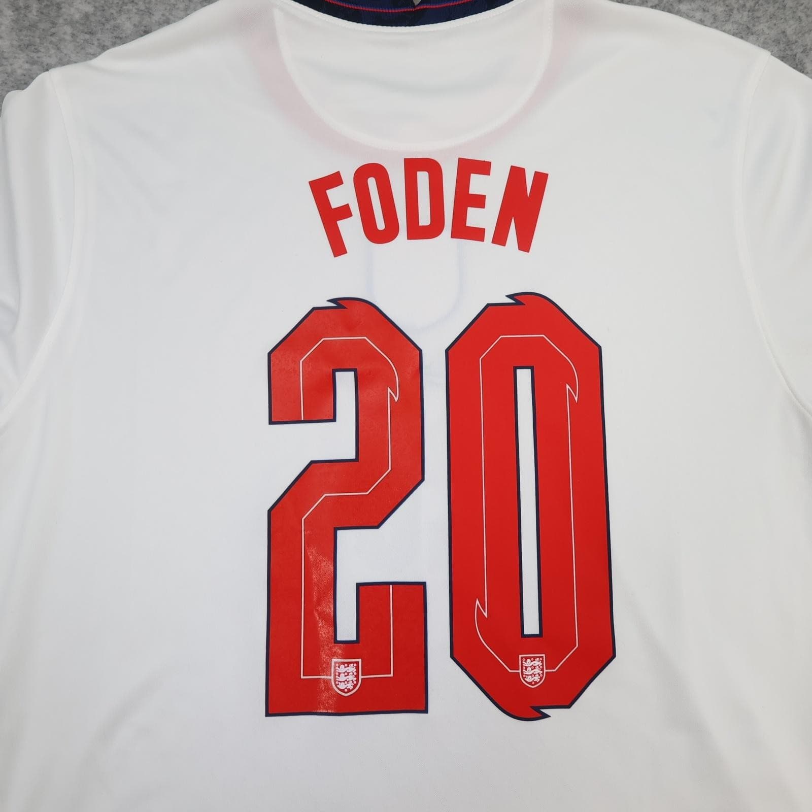 England Shirt Mens XL Home 2020 2021 Football Jersey Nike Foden 20 Dri-FIT White photo 3