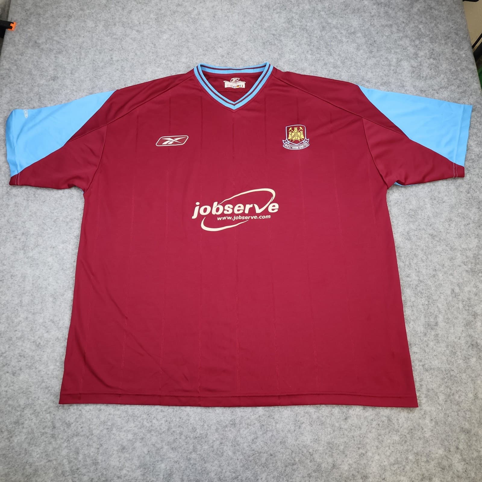 Vintage West Ham United Shirt Mens 3XL Red Home 2003 2005 Reebok Jobserve