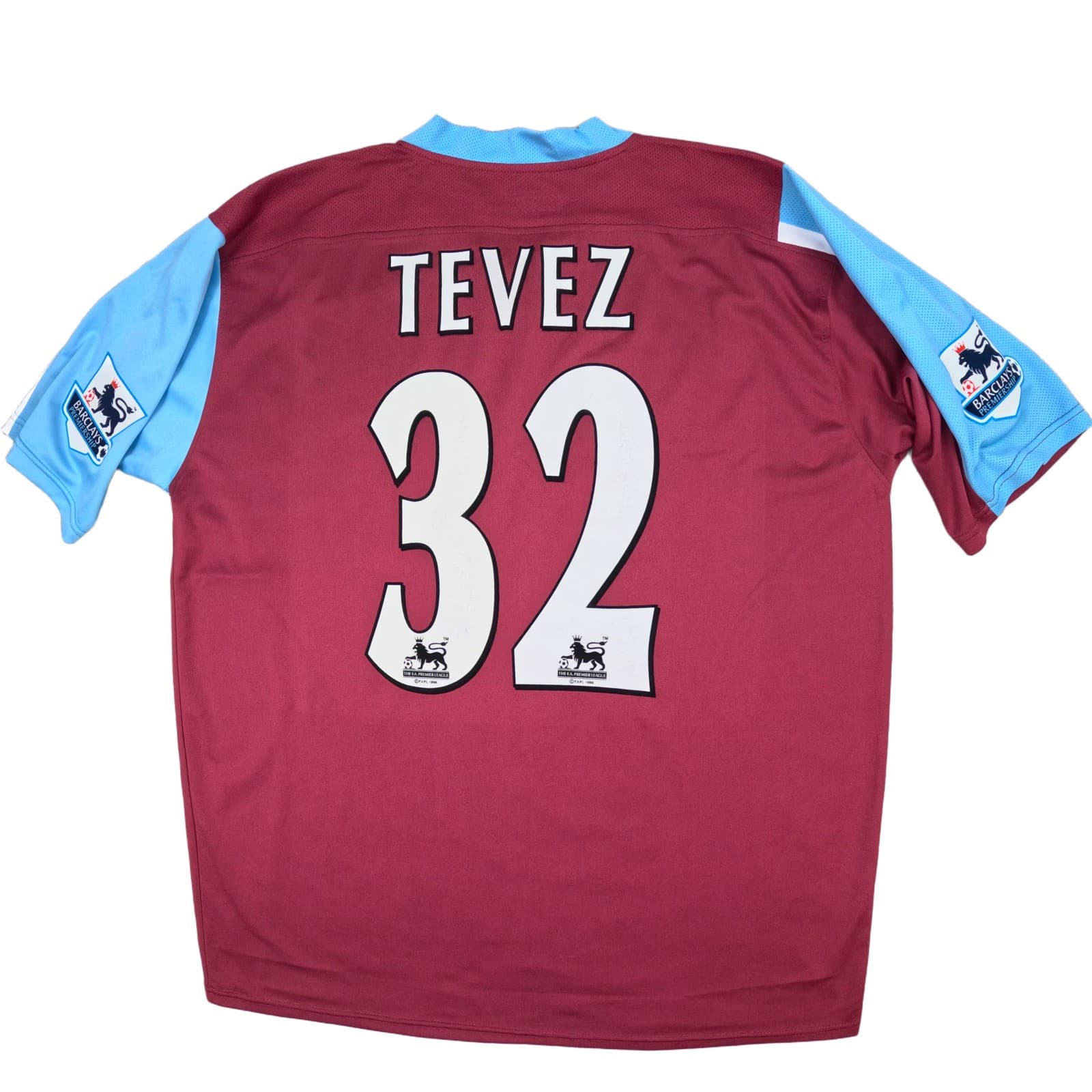 West Ham United Football Shirt Extra Large Home 2005 2007 Reebok Tevez 32