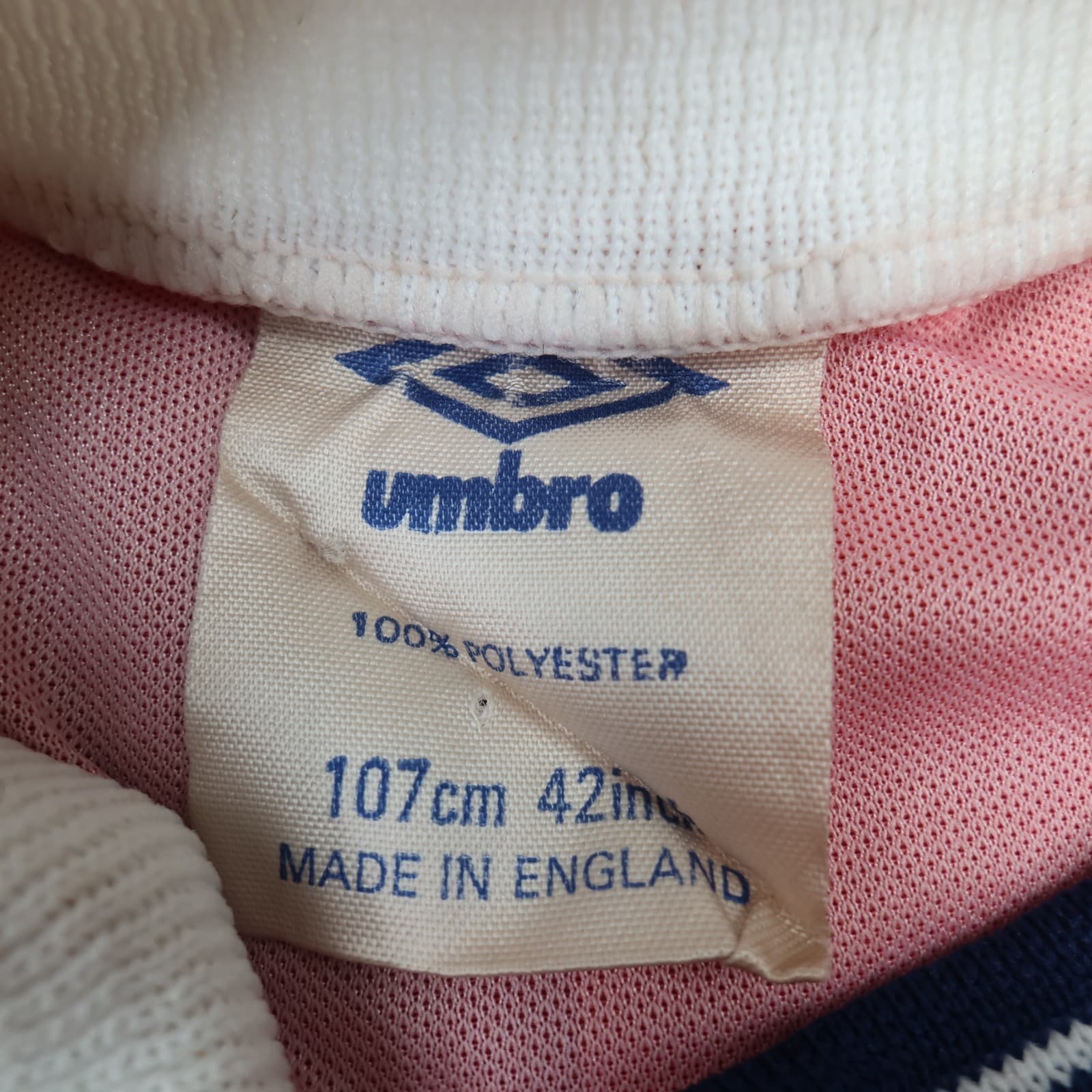 Vintage Aberdeen Football Shirt Large Home Kit 1987 1990 Umbro Jersey Rare 42" photo 5