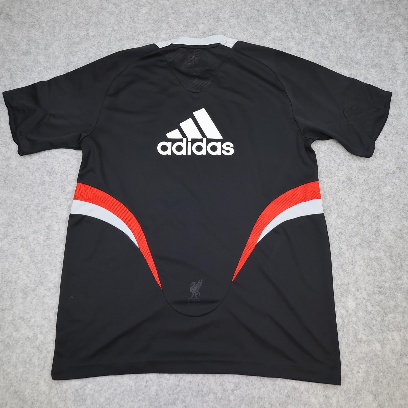 Liverpool Training Shirt Mens Large Black 2008 Football Adidas Carlsberg Jersey photo 2