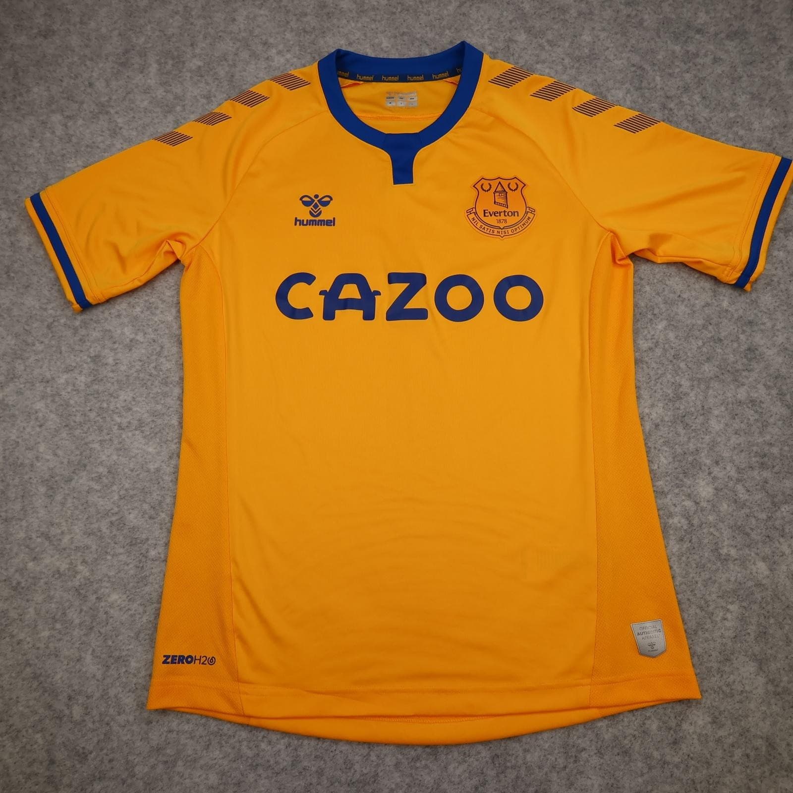 Everton Shirt Mens Medium Yellow Away 2020 2021 Football Hummel Cazoo Jersey