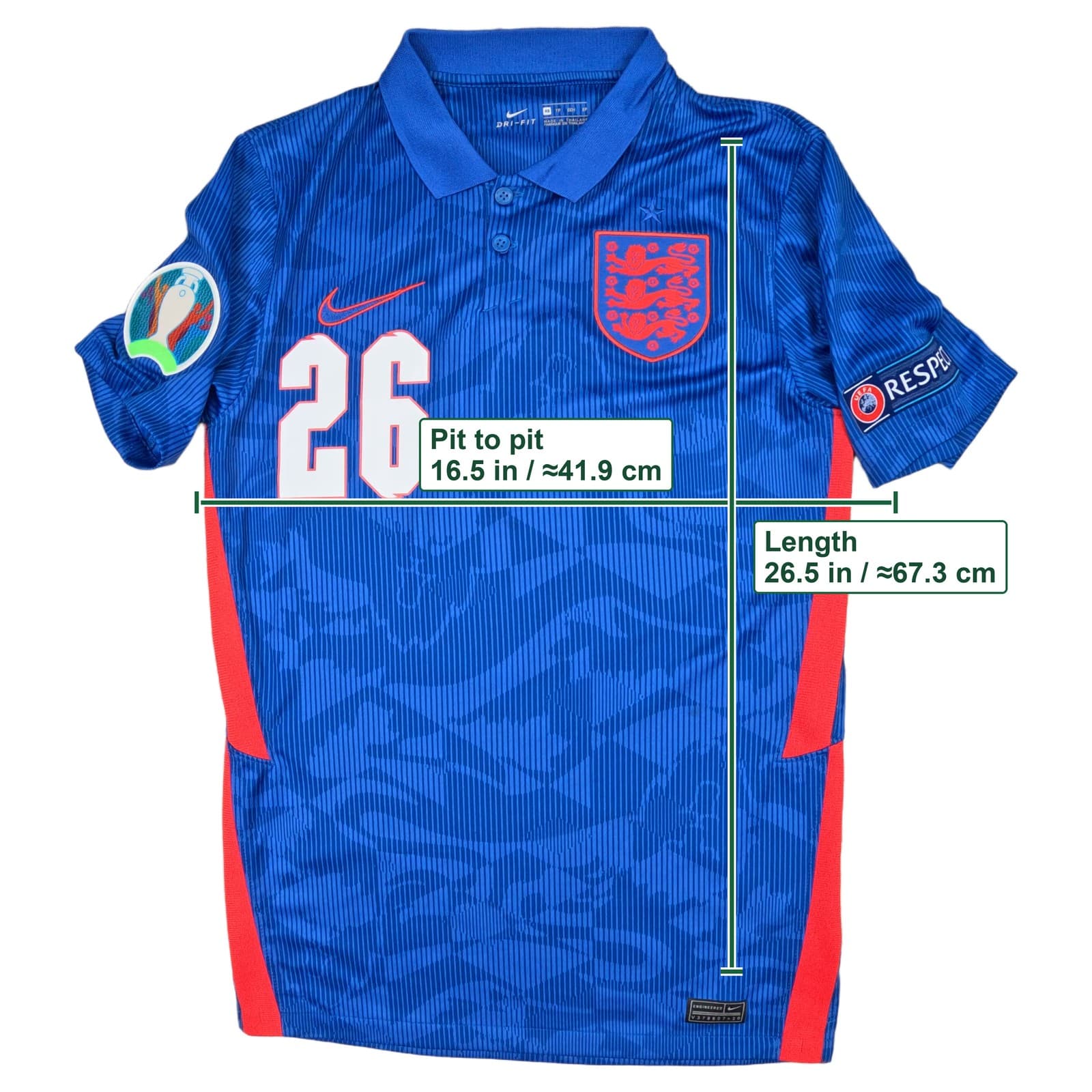 England Football Shirt Extra Small Away 2020 2021 2022 Nike 26 Jude Bellingham photo 4
