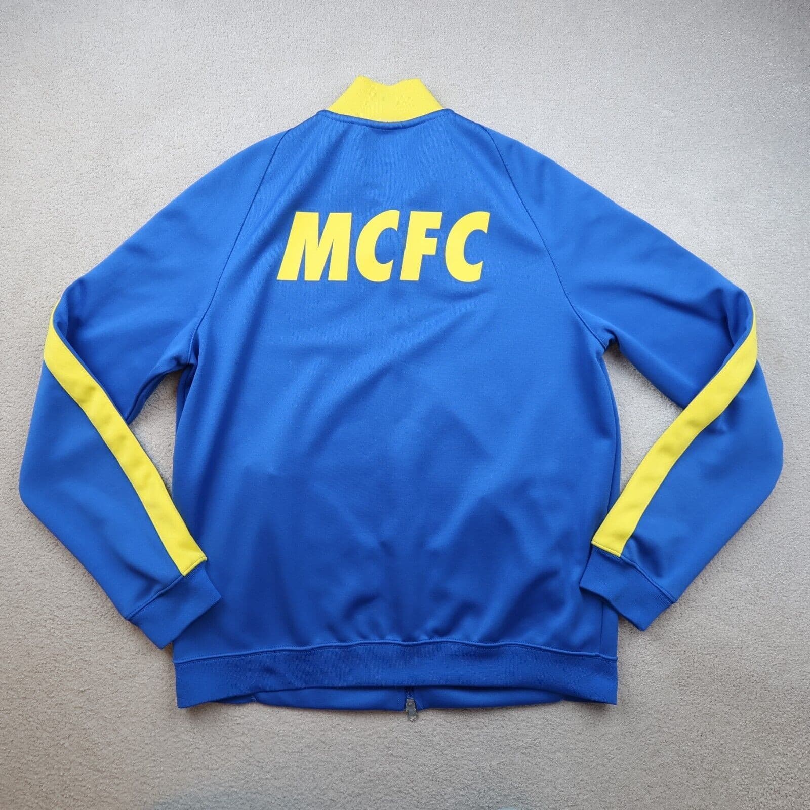 Manchester City Tracksuit Top Large Blue 2014 2015 Full Zip Nike Jacket MCFC photo 2