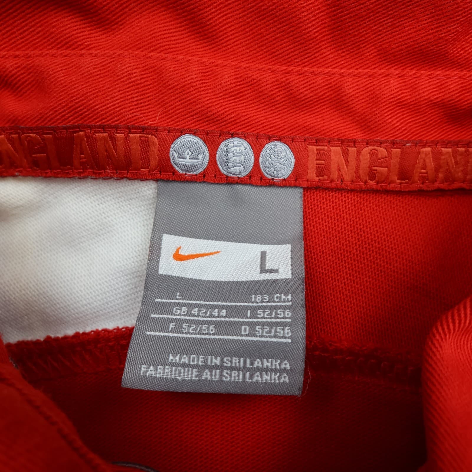 England Rugby Shirt Large Red Away Kit 2007 2008 Nike Jersey O2 photo 6