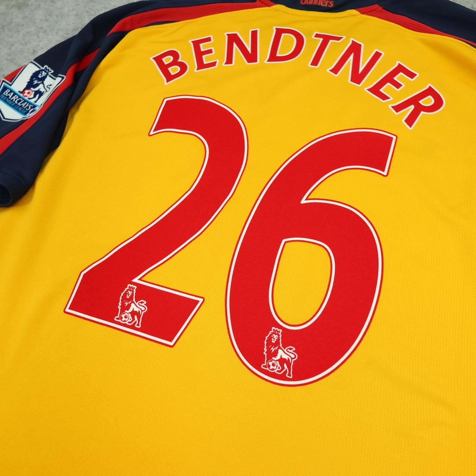 Arsenal Away Shirt Mens XL Yellow Nike 2008 2009 Bendtner Football Soccer Jersey photo 4