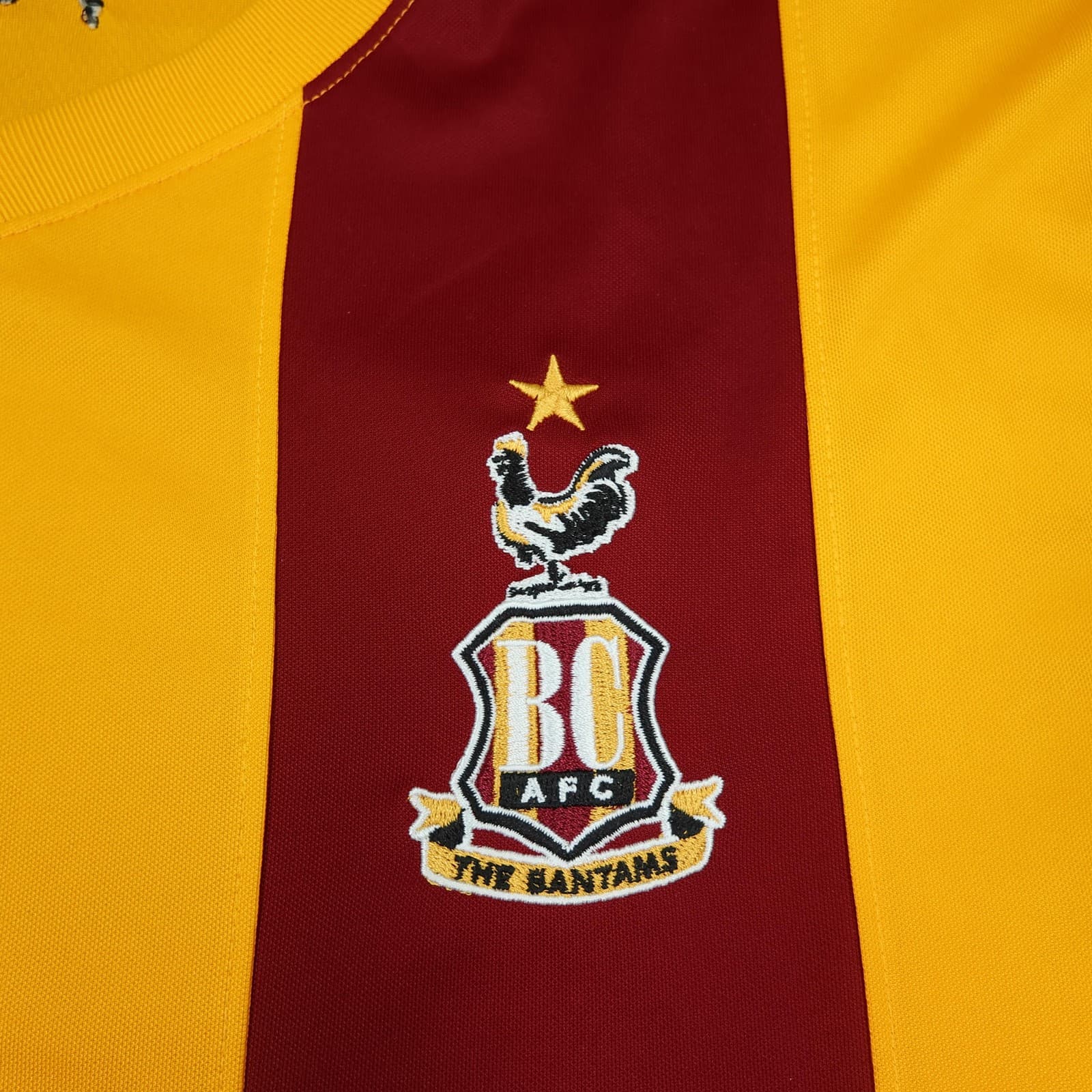 Bradford City Shirt Mens 2XL Yellow Home EFL 2013 2014 Nike Soccer Jersey photo 4