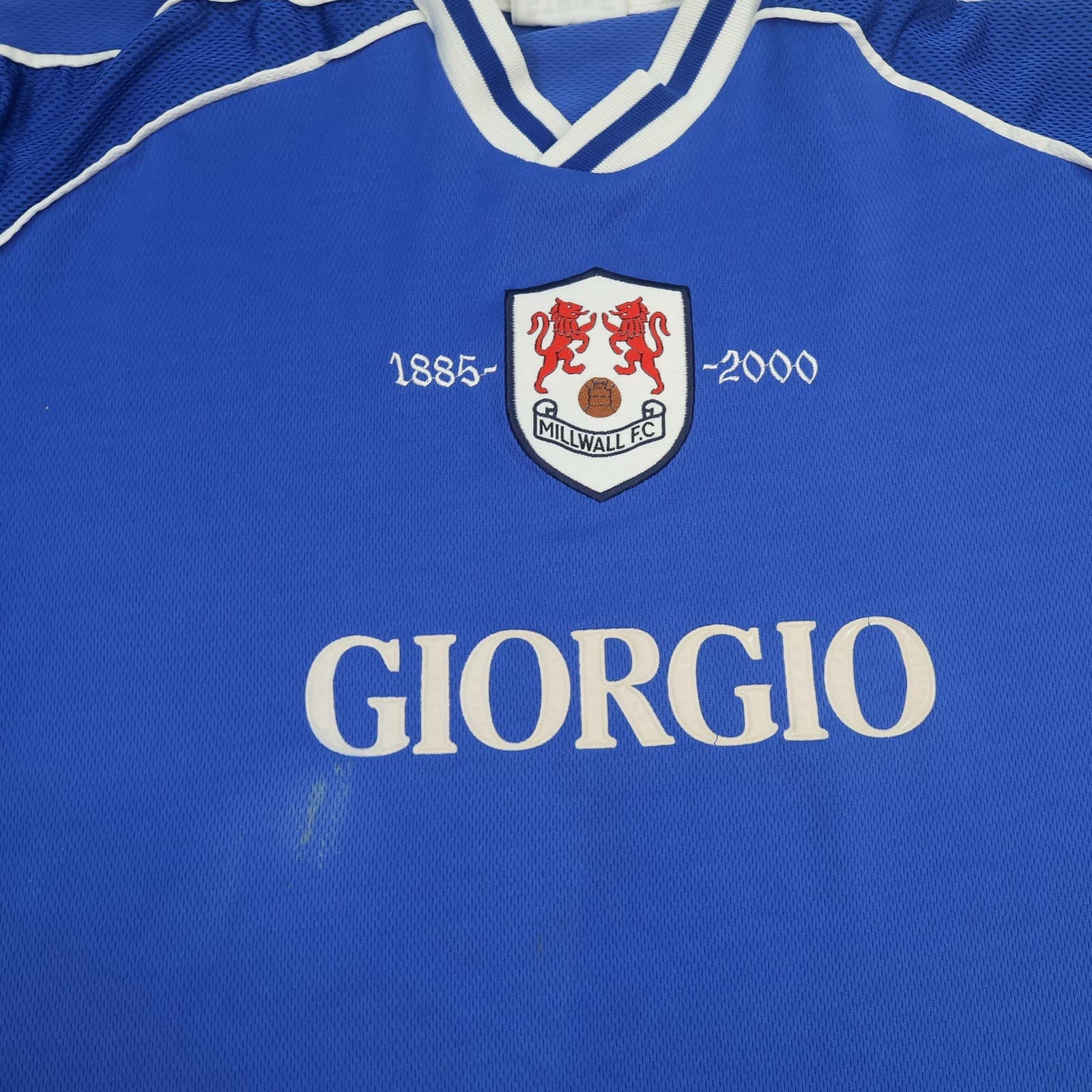 Vintage Millwall Shirt Mens Blue Home 2000 2001 Strike Force Giorgio Jersey photo 3