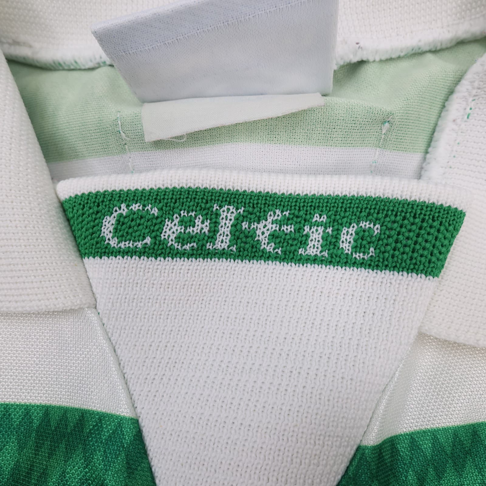 Celtic Football Shirt Extra Large Green Striped Home Kit 1997 1998 Umbro Jersey photo 9