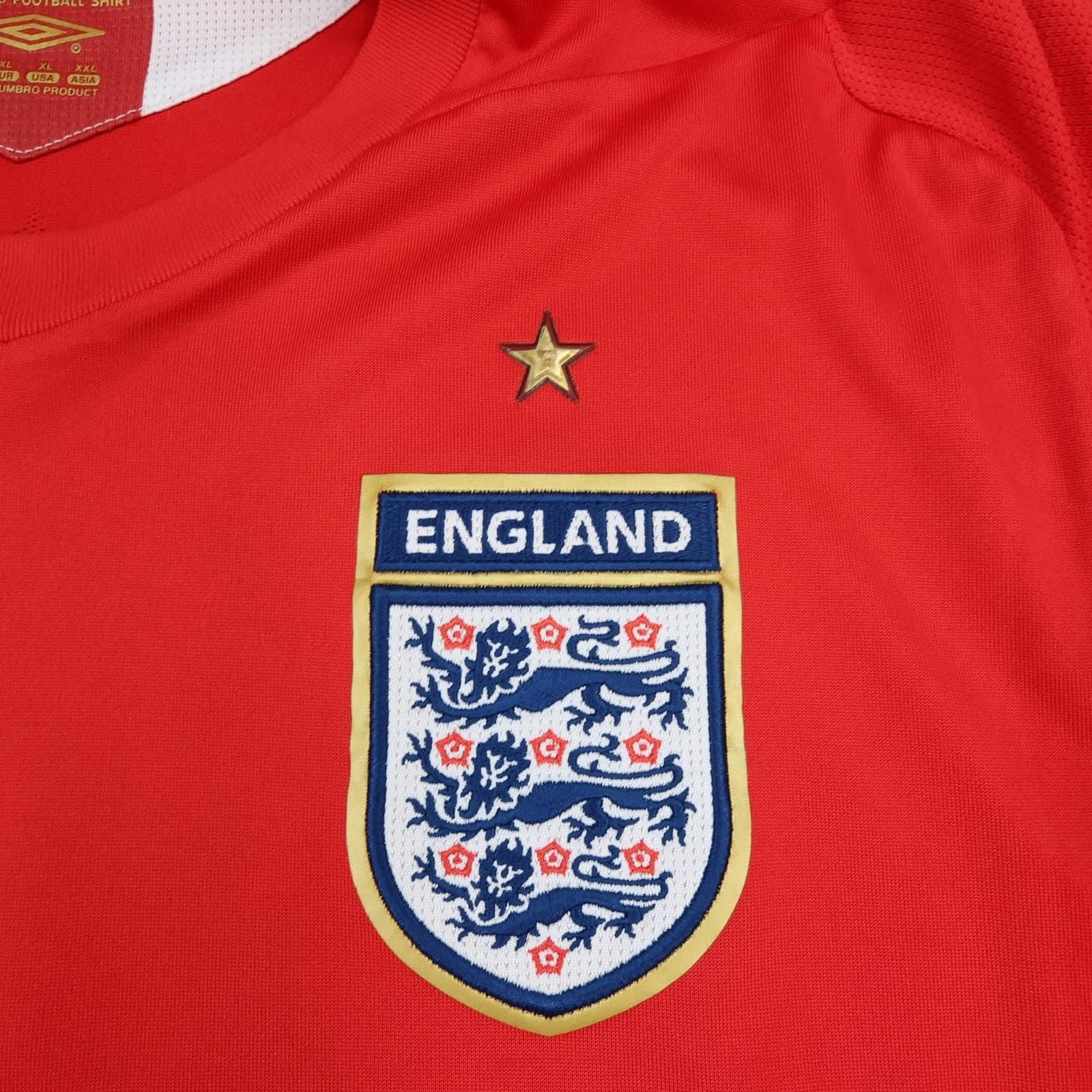 England Away Shirt Mens XL Red 2006 2008 Football Umbro Beckham 7 Jersey Top photo 5