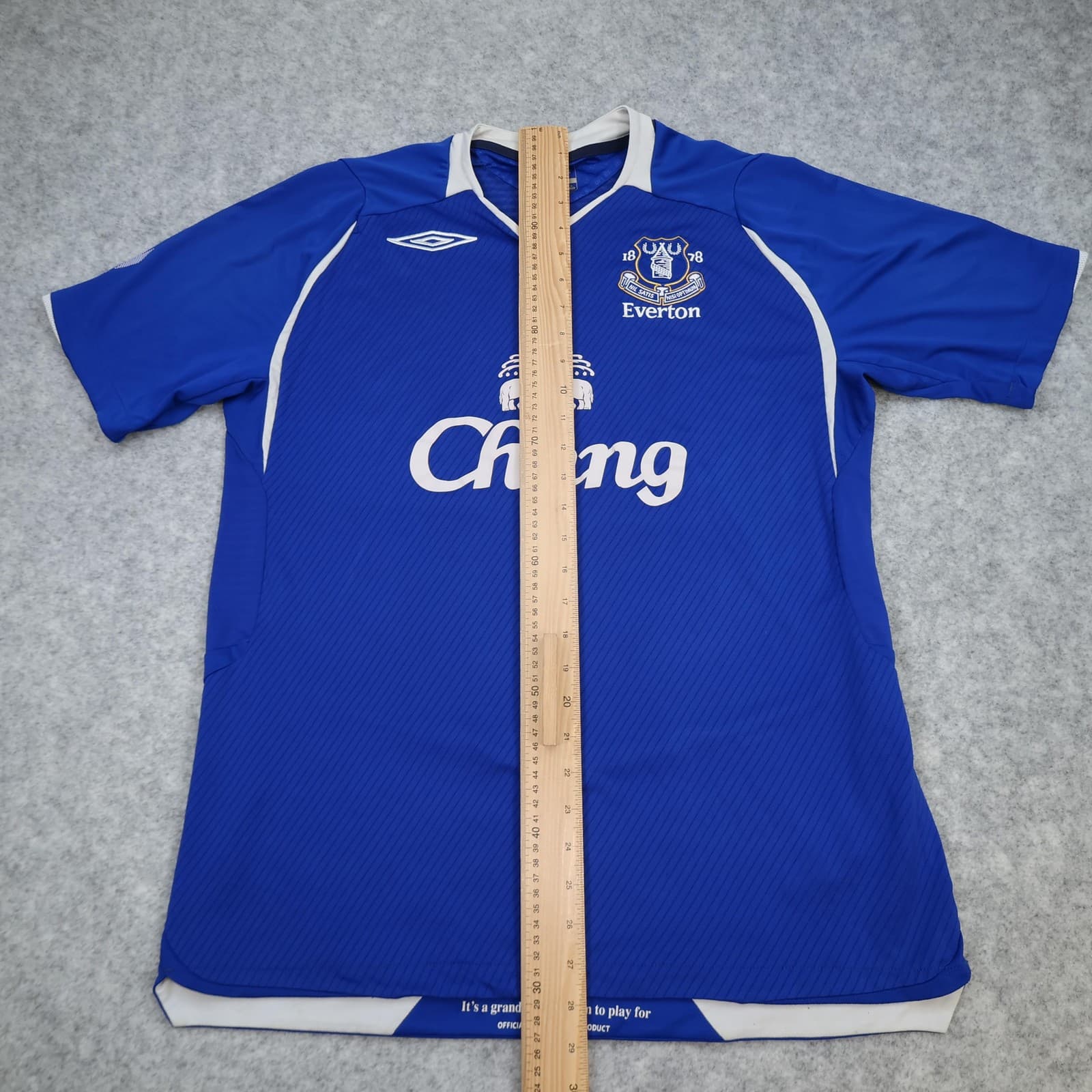 Everton Shirt Mens Large Blue Home Kit EPL 2008 2009 Umbro Chang Soccer Jersey photo 14