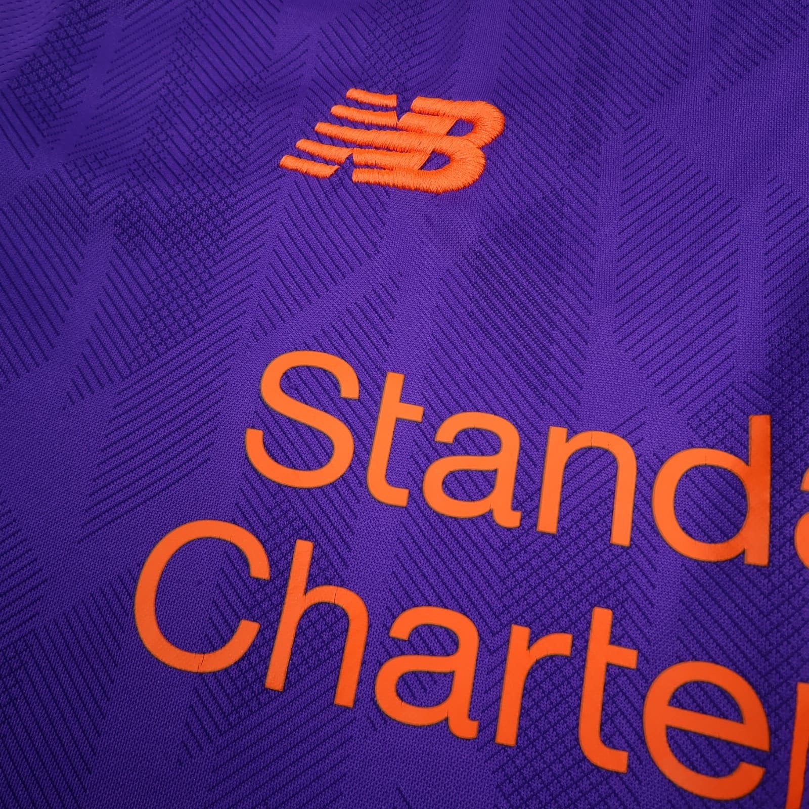 Liverpool Shirt Medium Purple Away Kit 2018 2019 New Balance Soccer Jersey 40" photo 4