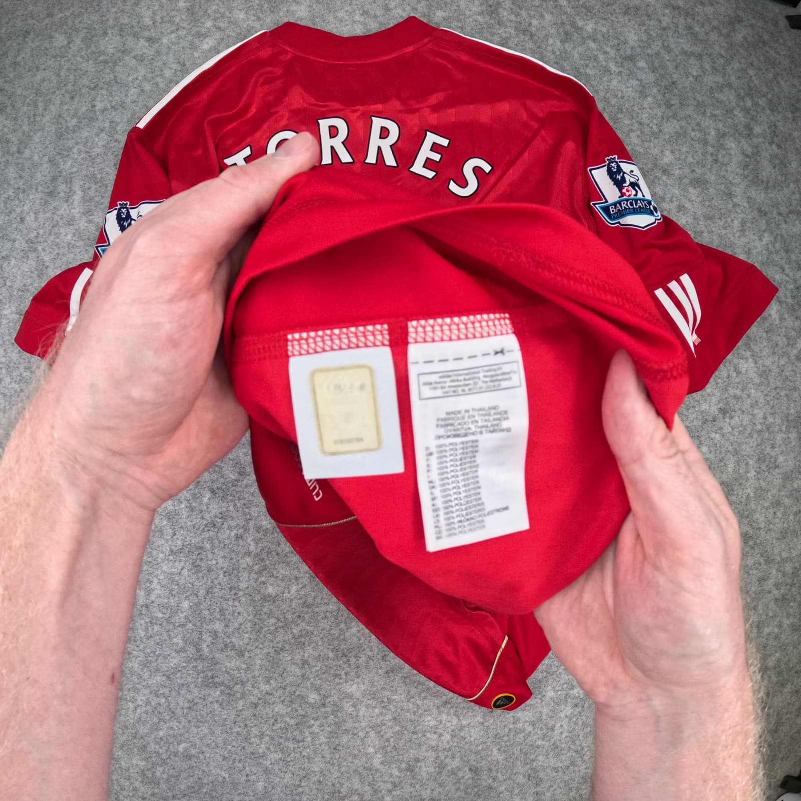 Liverpool Football Shirt Adult 2XL Red Home 2010 2012 adidas Torres 9 Jersey photo 3