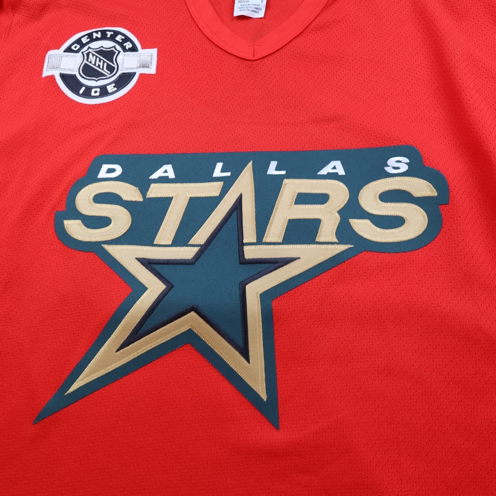 Vintage Dallas Stars Jersey Large Red NHL 90s Hockey Shirt CCM photo 3