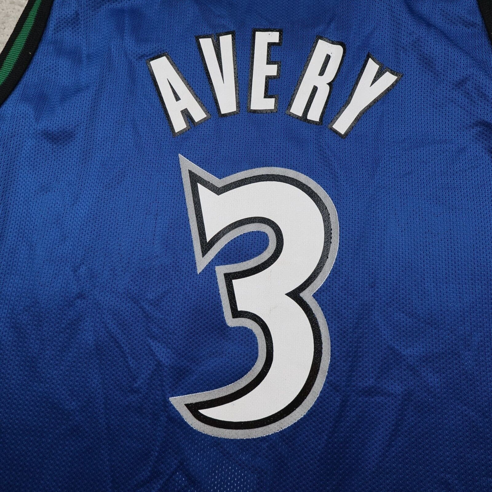 Vintage Minnesota Timberwolves Jersey Large Champion 90s NBA Will Avery 44 photo 7