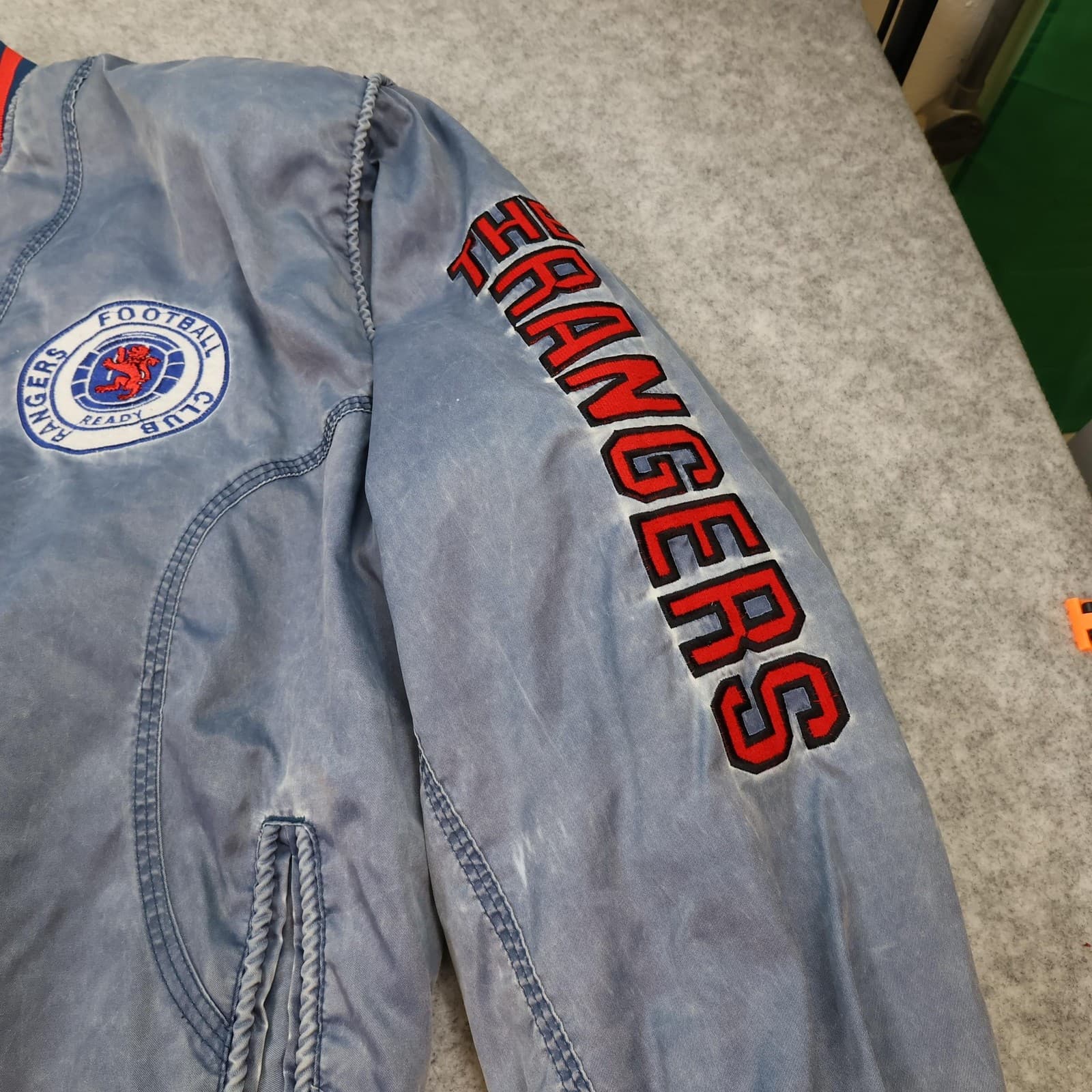 Vintage Glasgow Rangers 1990 1992 Varsity Jacket Campri McEwans Lager 90s photo 6