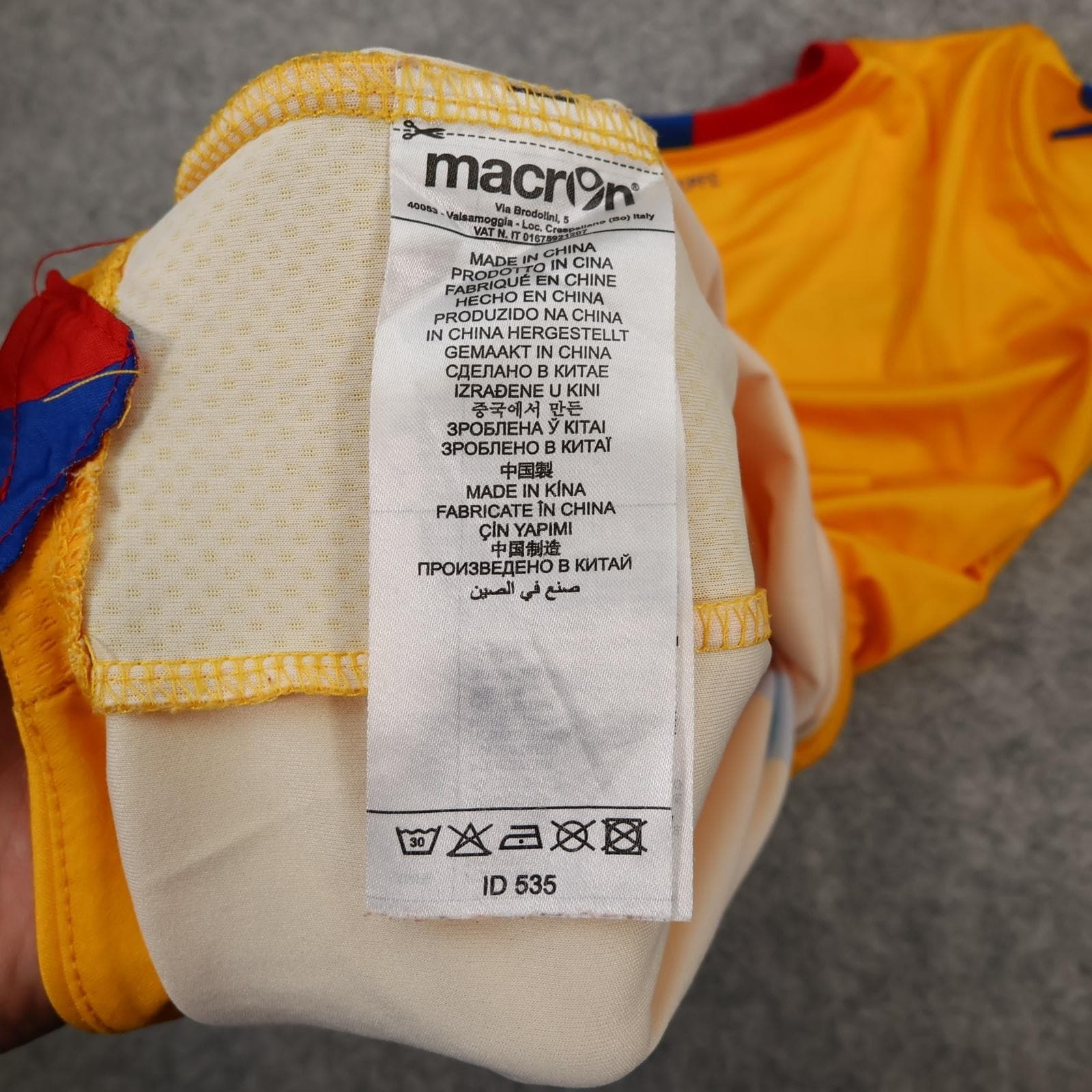 Crystal Palace Away Shirt Mens Small Yellow Football Macron EA Sports Jersey photo 10