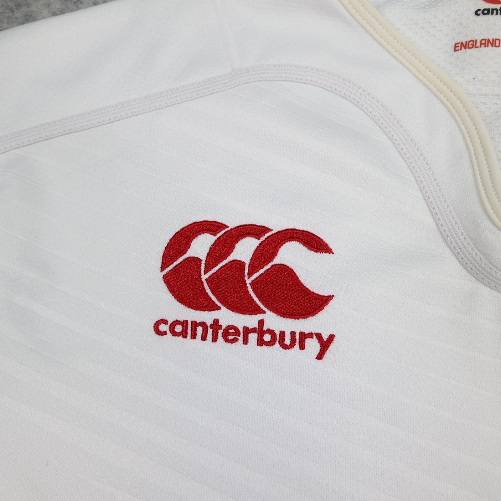 England Rugby Shirt Mens Large White Rugby Union Canterbury O2 Vapodri Jersey photo 6