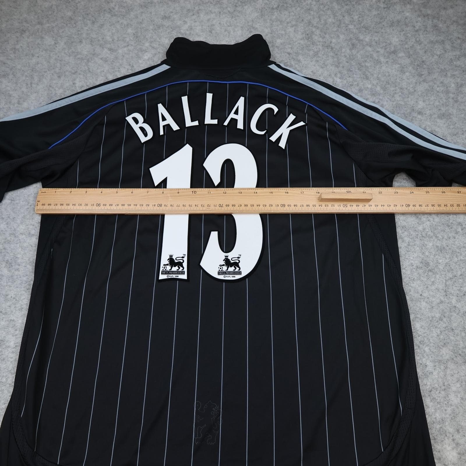Chelsea Away Shirt Mens Large Away Black 2006 2008 Adidas Ballack Soccer Jersey photo 10